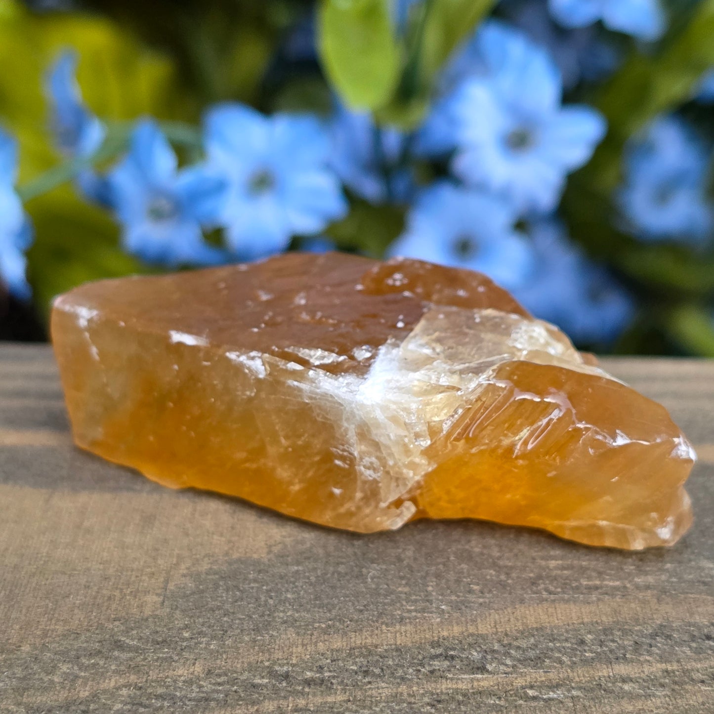 Honey Calcite Rock Specimen | Natural Crystal Mineral | 65.68 g