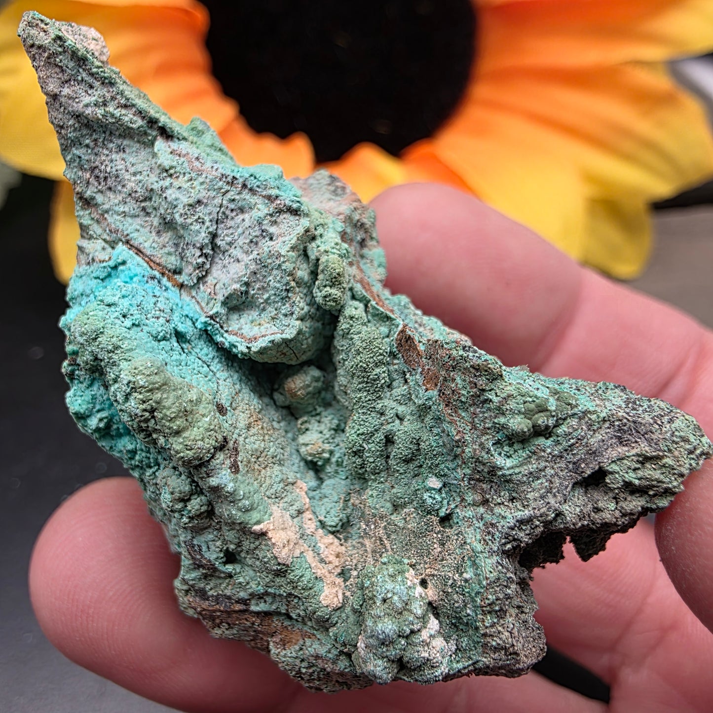 Copper Carbonate Rock Specimen | Light Green Copper Ore Mineral | Jerome, Arizona | Raw Stone