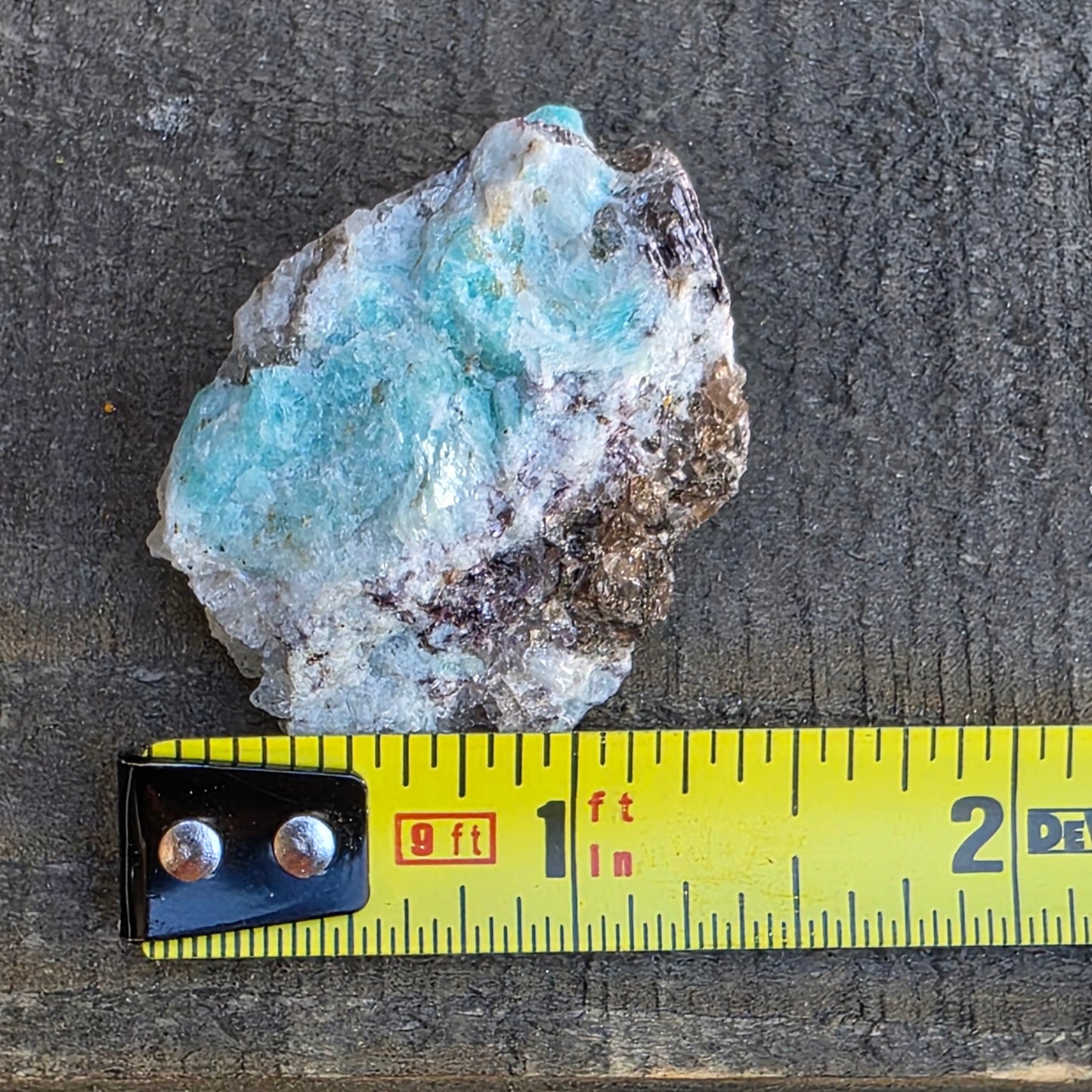 Amazonite with Smoky Quartz and Mica Rock Specimen | Raw Natural Minerals | 33.08 g
