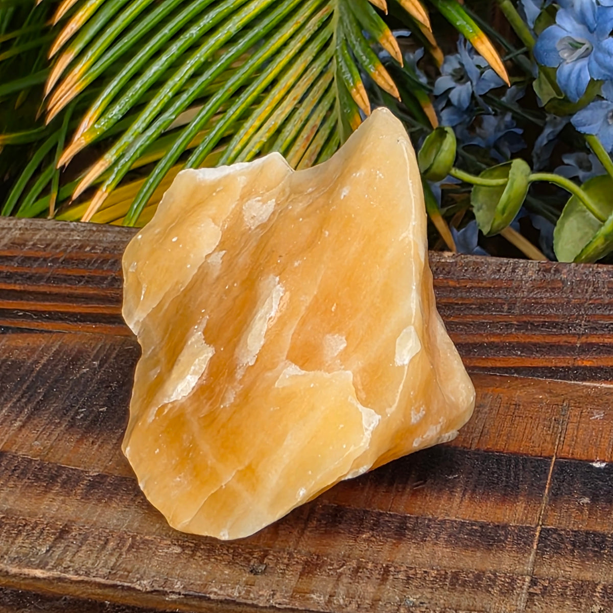 Orange Calcite Rough Crystal Mineral Specimen | 104.84 g