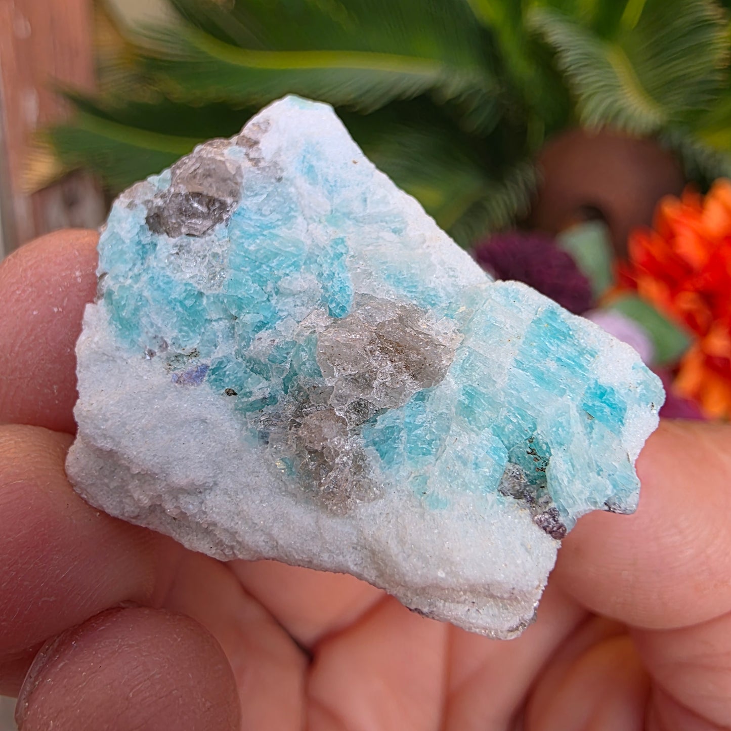 Amazonite with Smoky Quartz, White Quartz, and Mica Rock Specimen | Raw Natural Mineral | 33.44 g