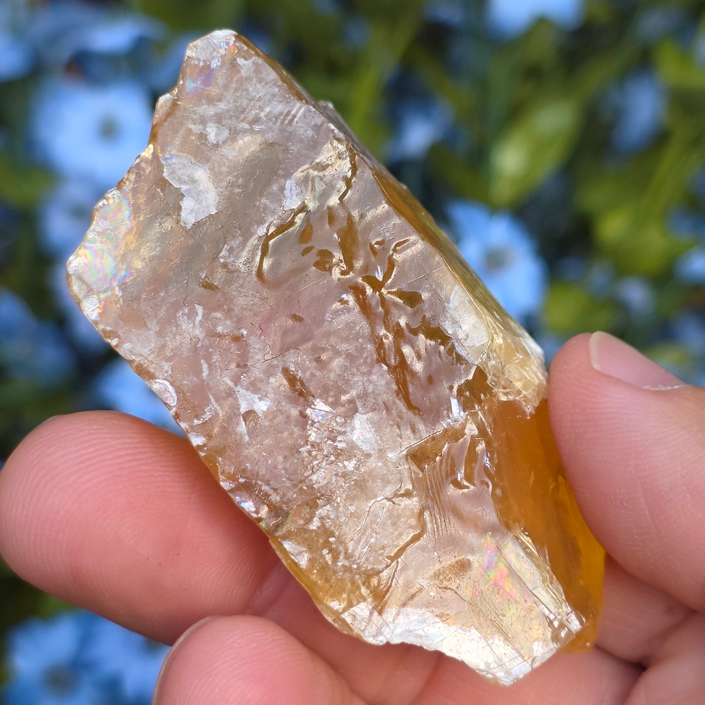 Honey Calcite Rock Specimen | Natural Crystal Mineral | 65.68 g