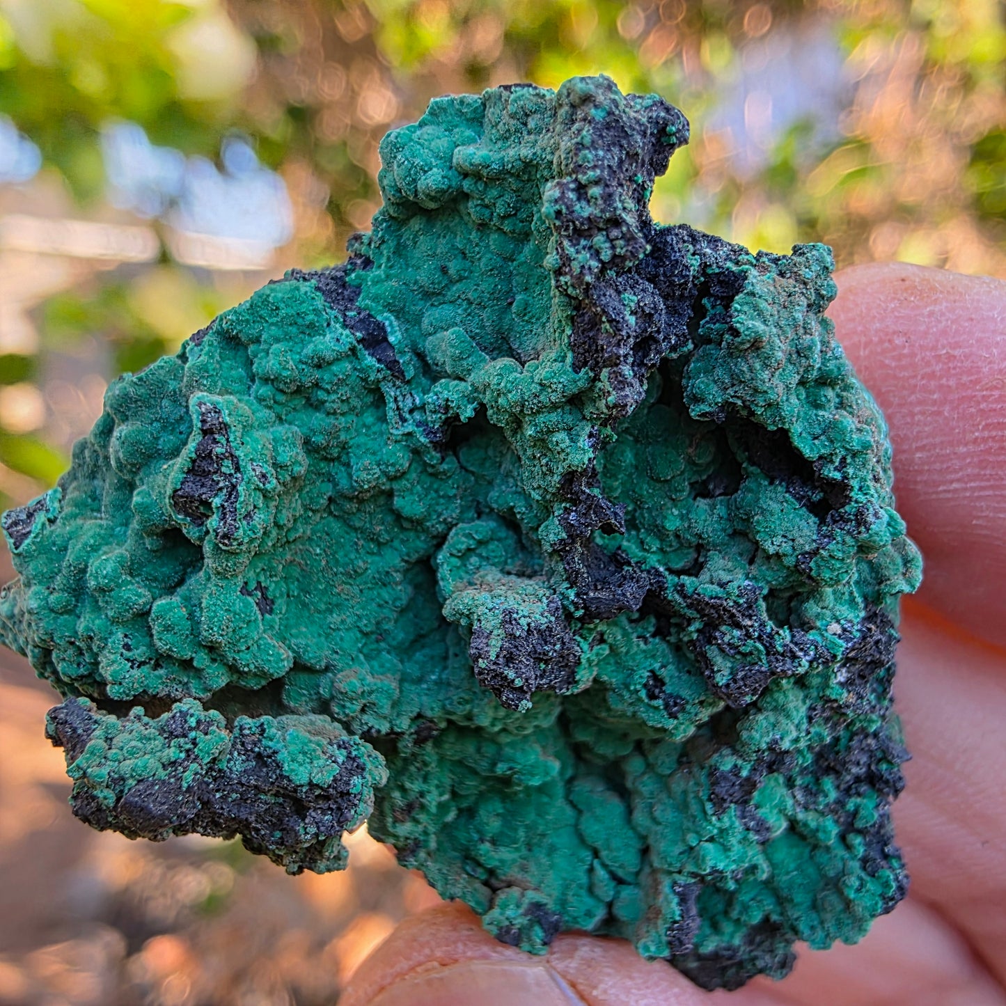 Copper Carbonate Mineral Specimen, Green Copper Ore Rock, Planet Mine, Arizona