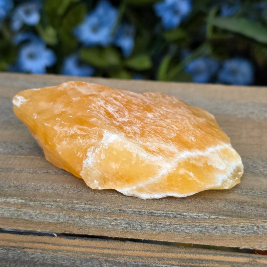 Orange Calcite Rock Specimen | Natural Crystal Mineral | 64.66 g