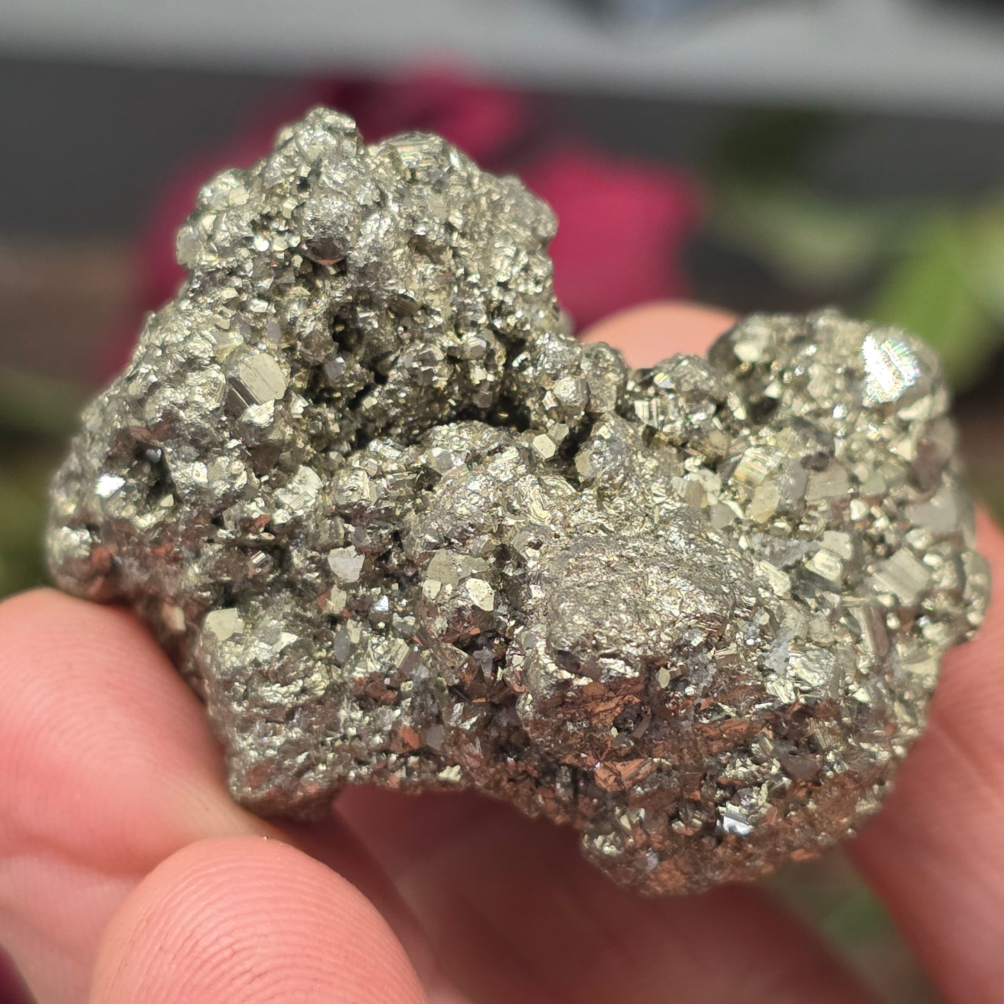 Pyrite Cluster Rock Specimen | Raw Natural Crystal Mineral | Fool's Gold | 67.92 g