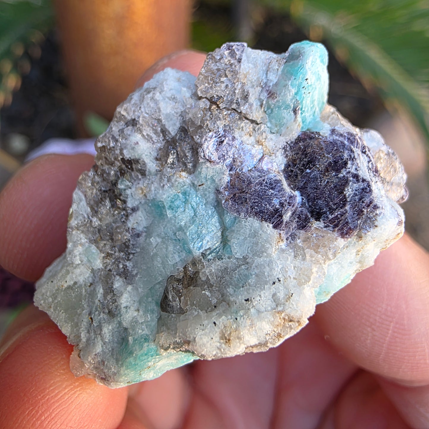 Amazonite with Smoky Quartz and Mica Rock Specimen | Raw Natural Minerals | 33.08 g