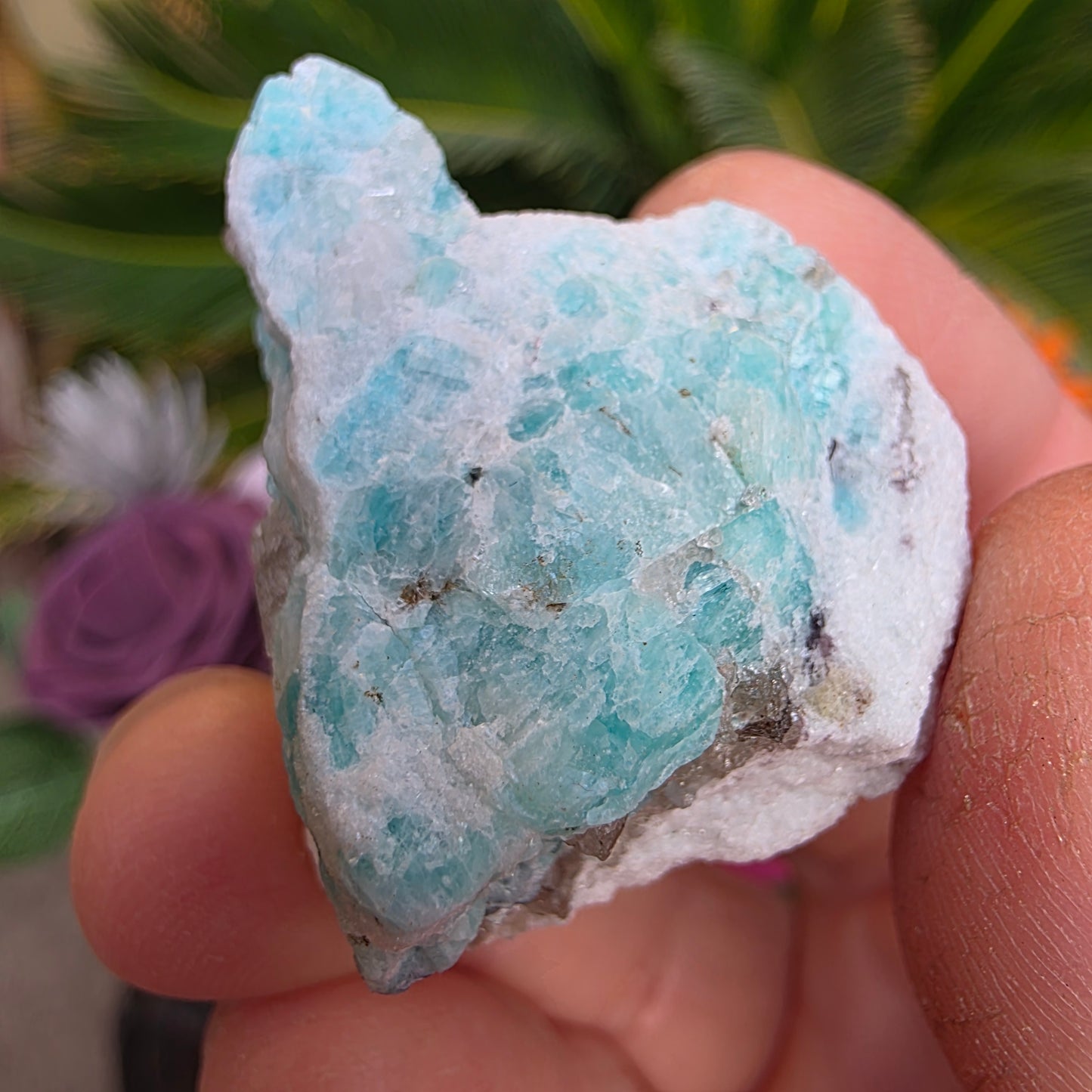 Amazonite with Smoky Quartz, White Quartz, and Mica Rock Specimen | Raw Natural Mineral | 33.44 g