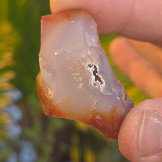 Carnelian Chalcedony Rock Specimen, Raw Natural Mineral