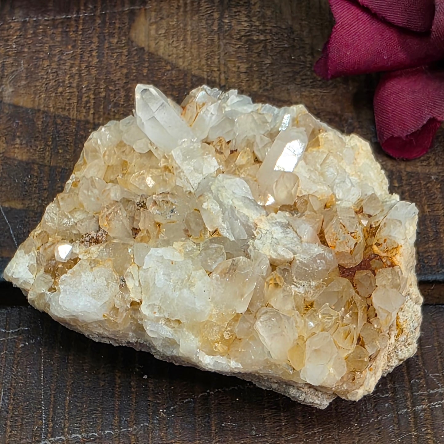 Arkansas Quartz Crystal Cluster: Raw Mineral Specimen, Hand Mined (63.81 grams)