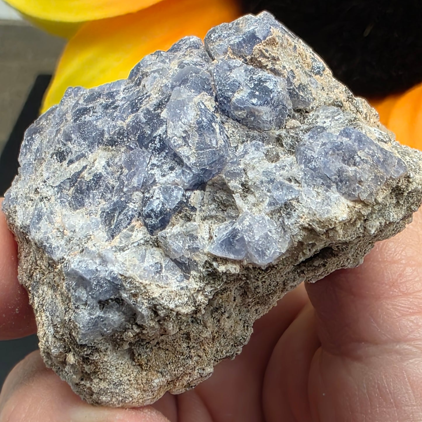 Blue Fluorite Rock Specimen: Raw Fluorescent Crystal from Arizona