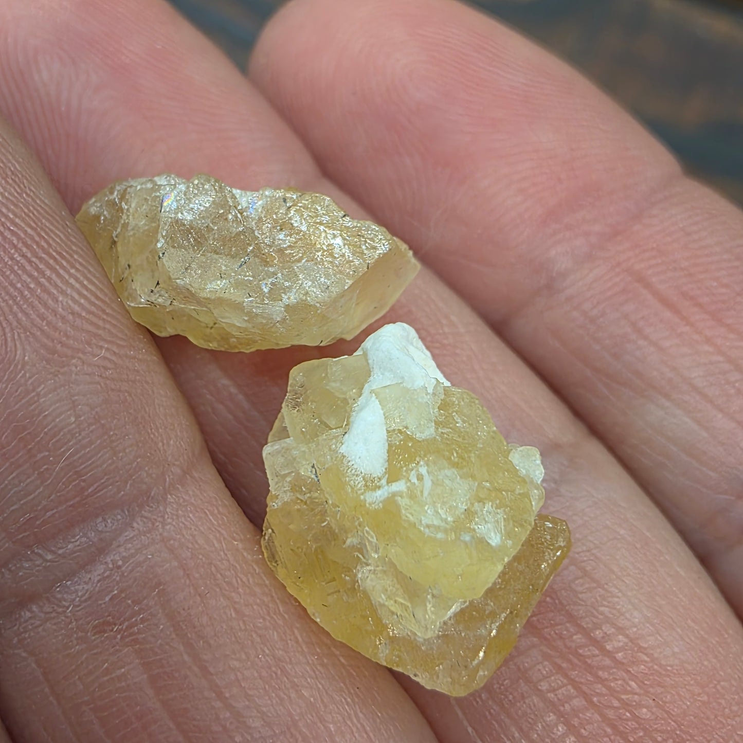 Illinois Fluorite Specimens | Yellow Purple Raw Stones | Hardin County Minerals