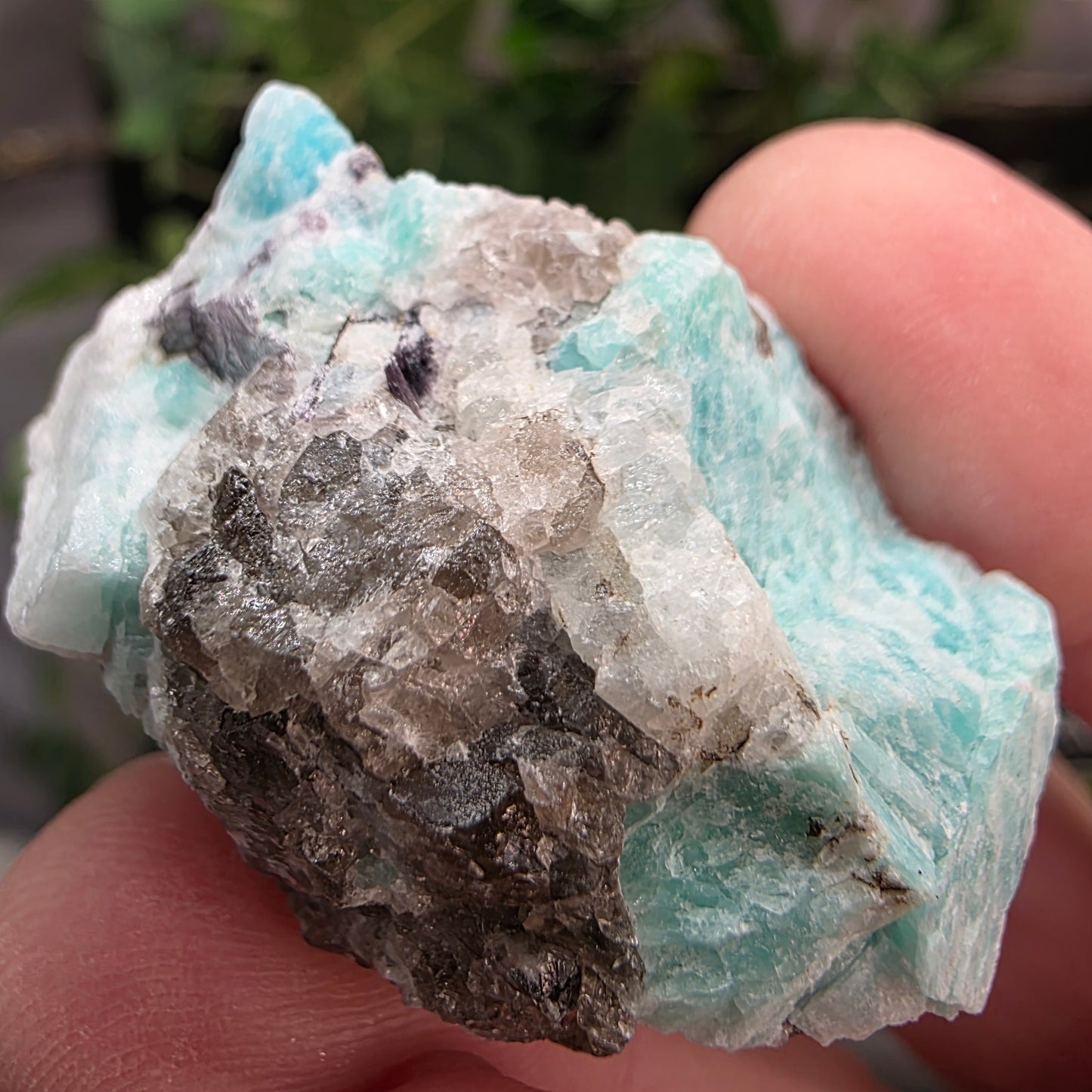 Amazonite with Smoky Quartz and Mica Rock Specimen | Raw Natural Mineral | 28.80 g