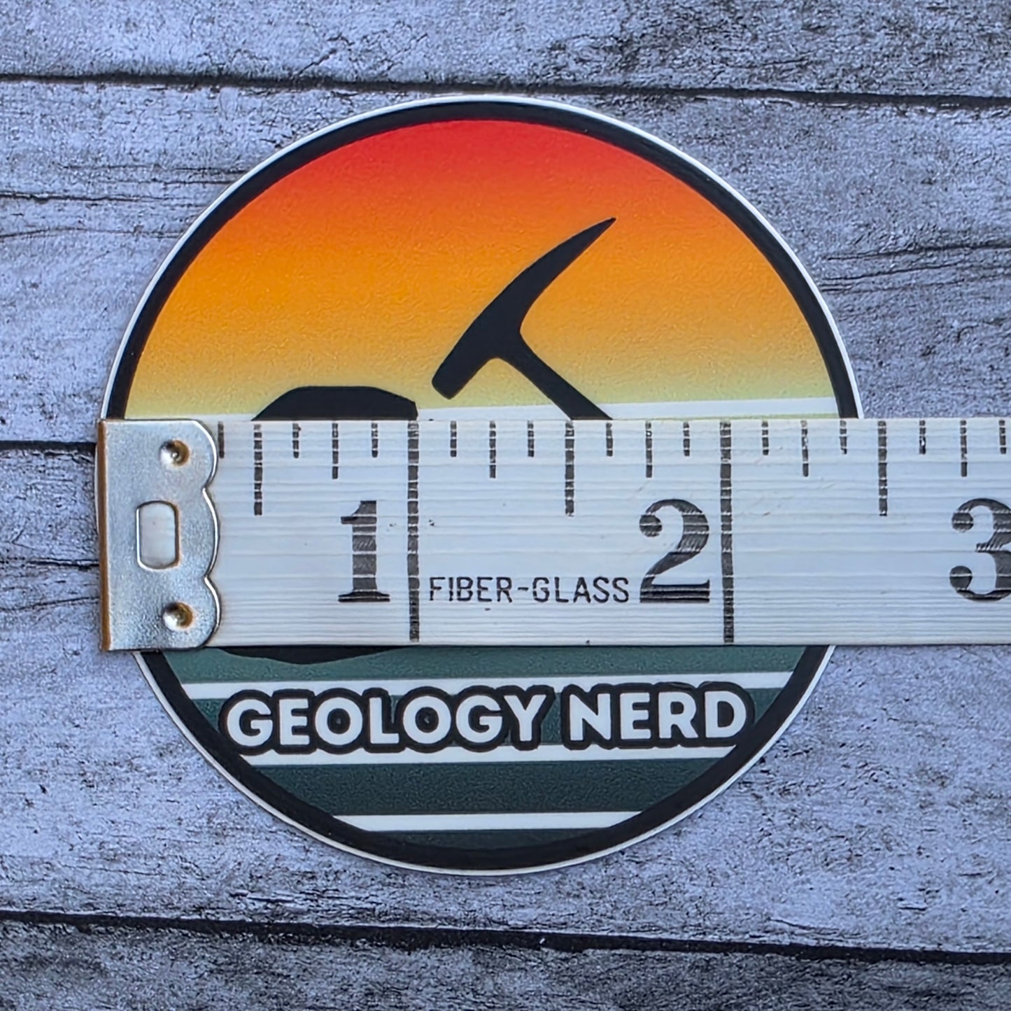 Geology Nerd Sticker: Rock Hammer Silhouette, Mineral Lover Gift