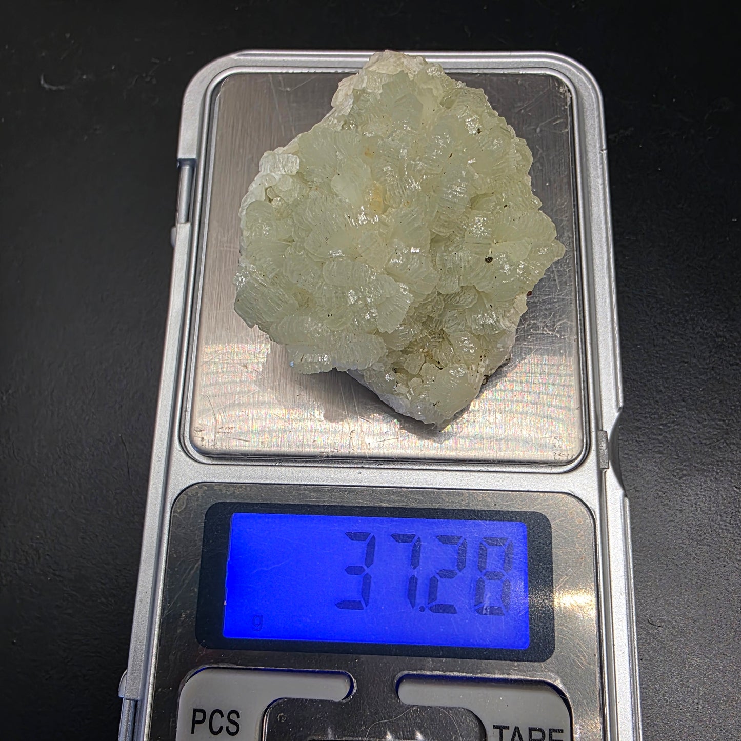 Light Green Prehnite Rock Specimen: Crystal Cluster from Morocco (37.28g)