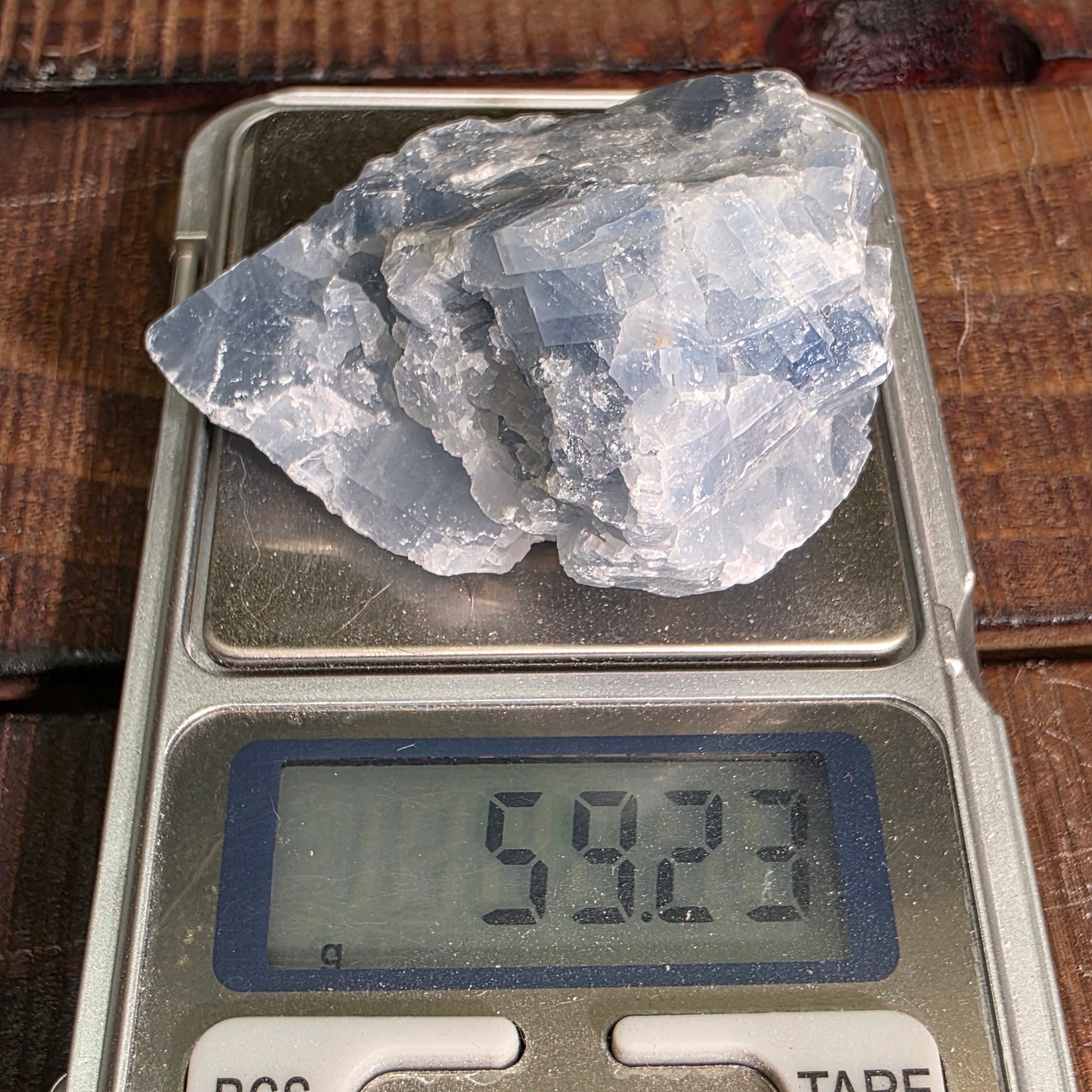 Blue Calcite Rock Specimen | Raw Natural Crystal Mineral | 59.23 g