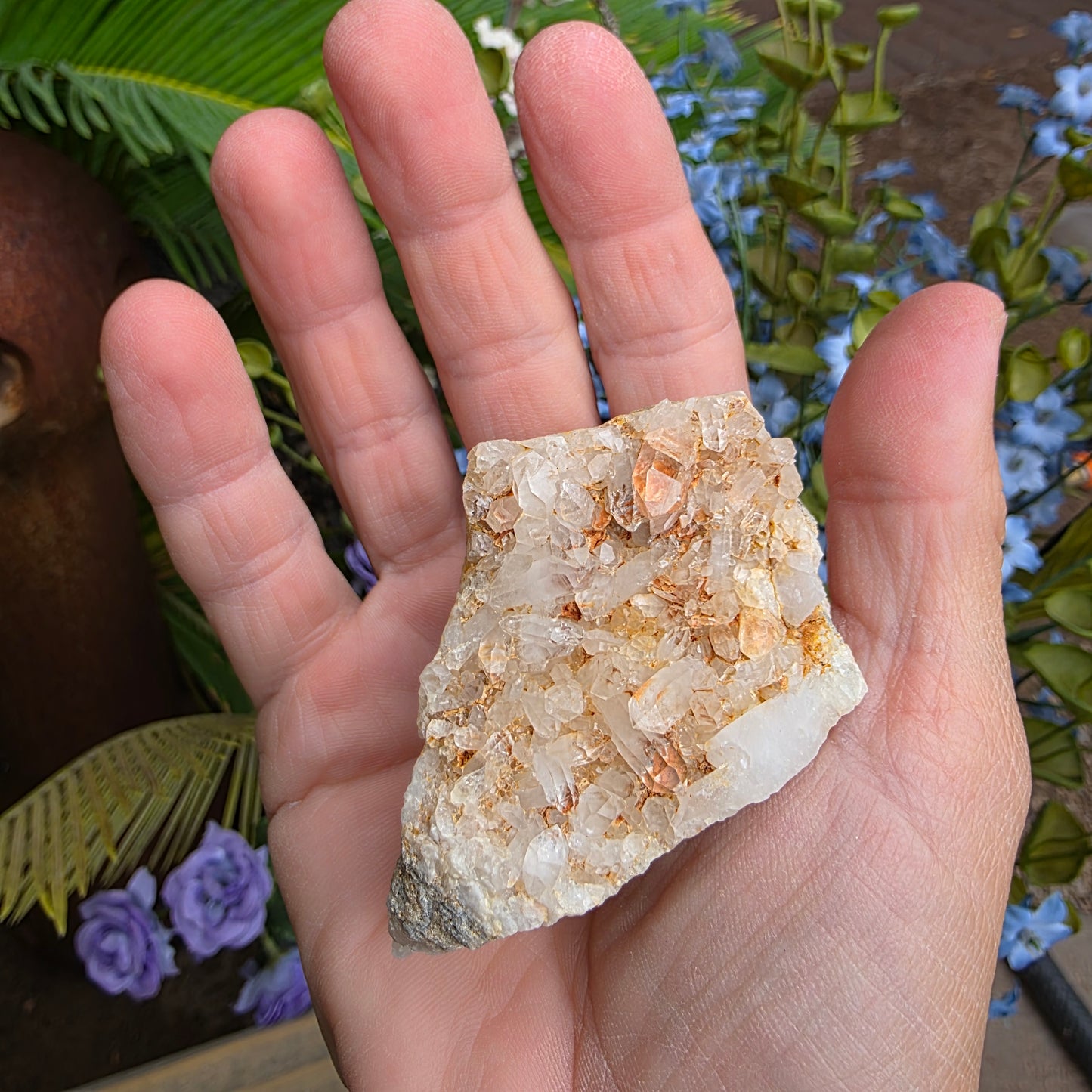 Arkansas Quartz Crystal Cluster: Raw Mineral Specimen, Hand Mined (89.58 grams)