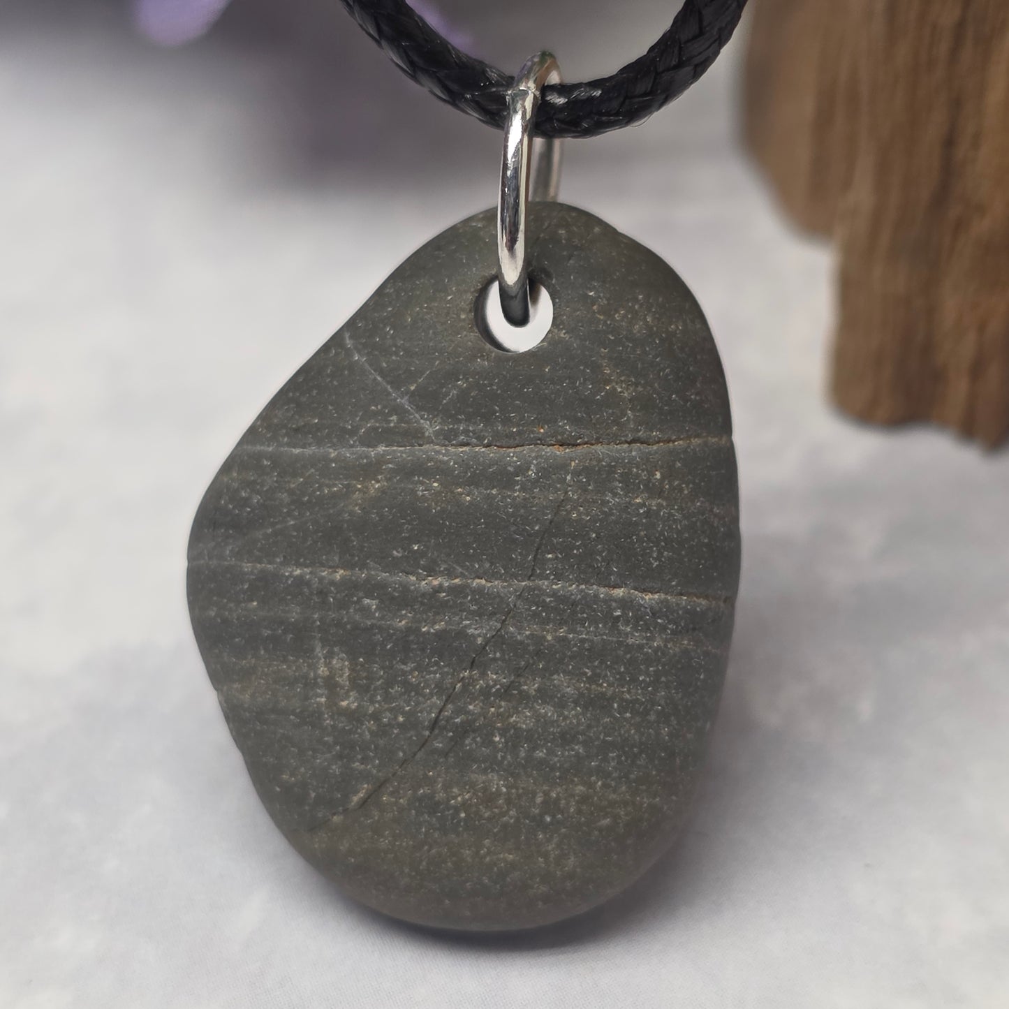Natural Sedimentary Rock Necklace | Handmade River Stone Pendant | Adventure Jewelry for Nature Lovers