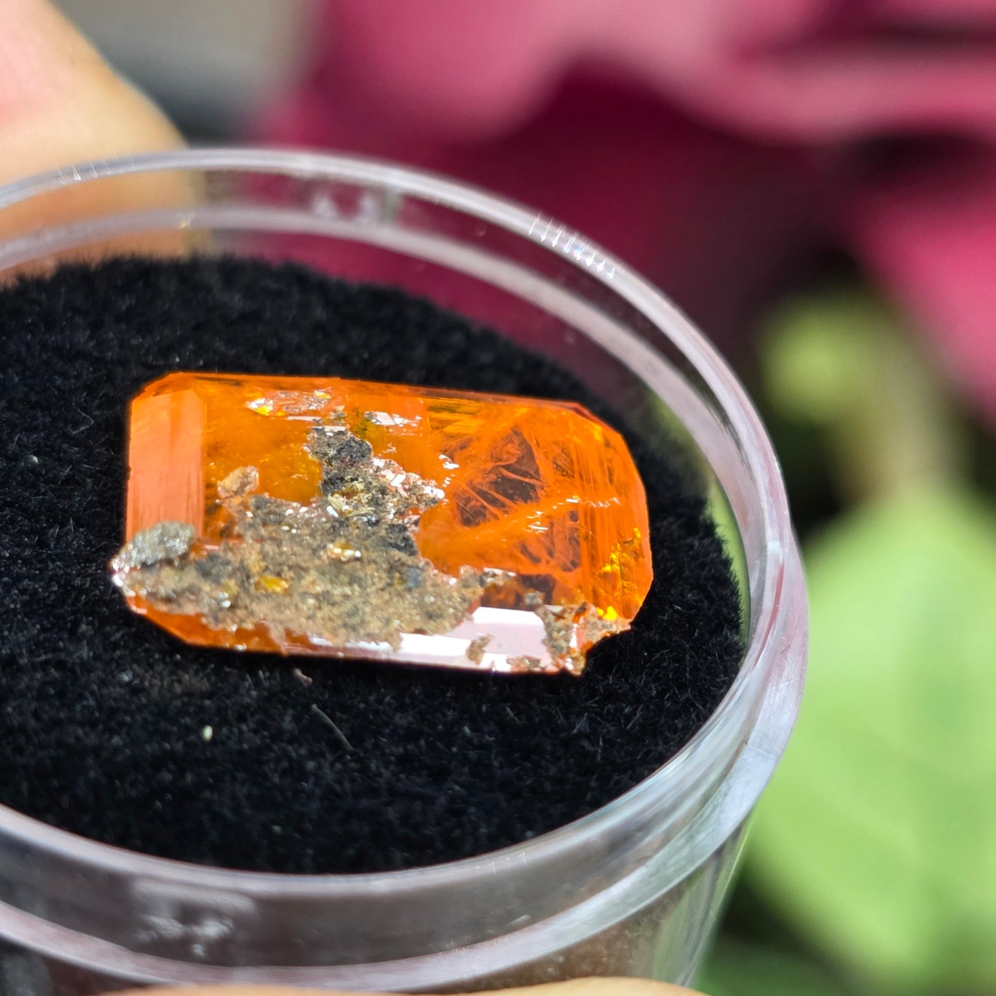 Stunning Half Inch Wulfenite Crystal | Orange Mineral | Red Cloud Mine | La Paz County | Arizona | Raw Stone