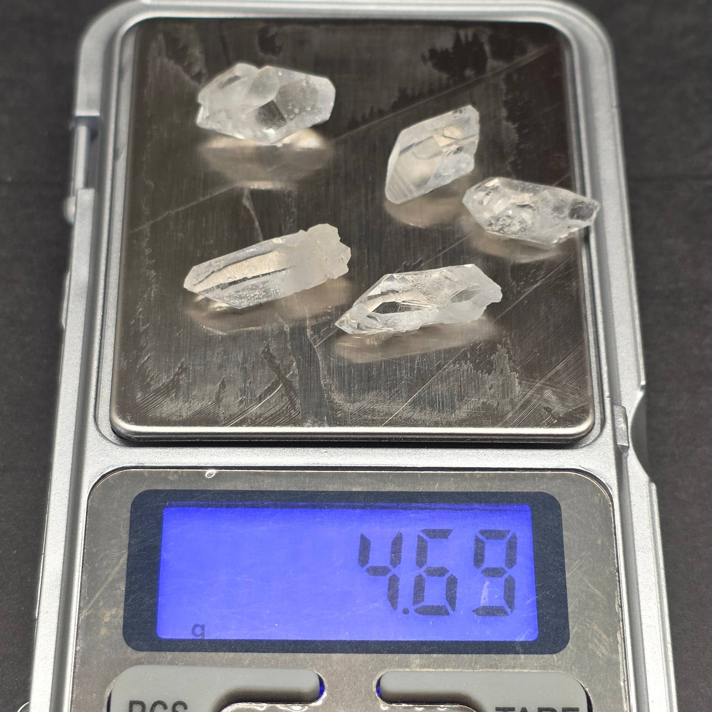 Five Super Clear Arkansas Quartz Crystals | Beautiful Points | Mt. Ida