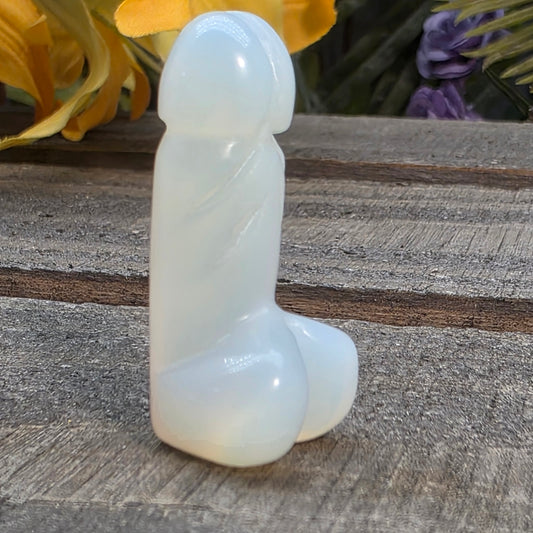 1.5" Miniature Opalite Carving | Iridescent Gemstone Pocket Stone | Cute Funny Gift