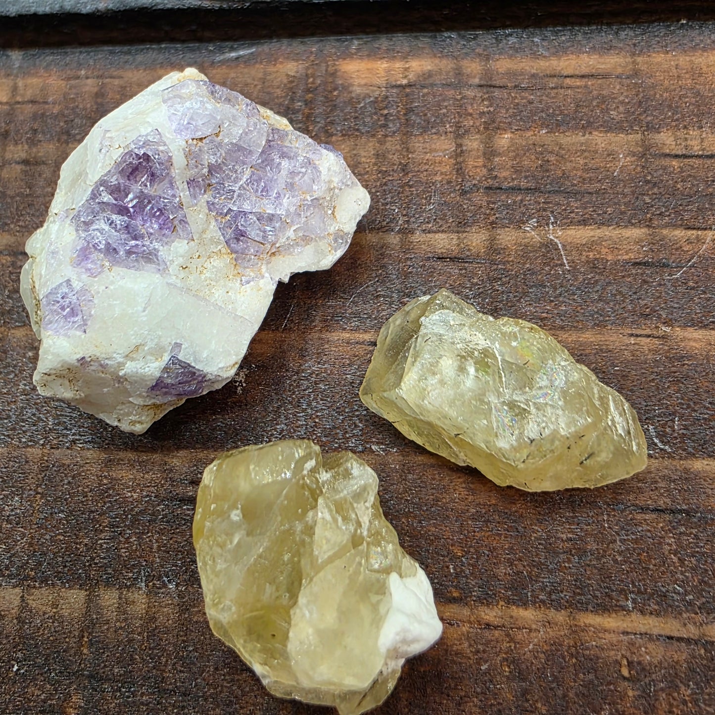 Illinois Fluorite Specimens | Yellow Purple Raw Stones | Hardin County Minerals