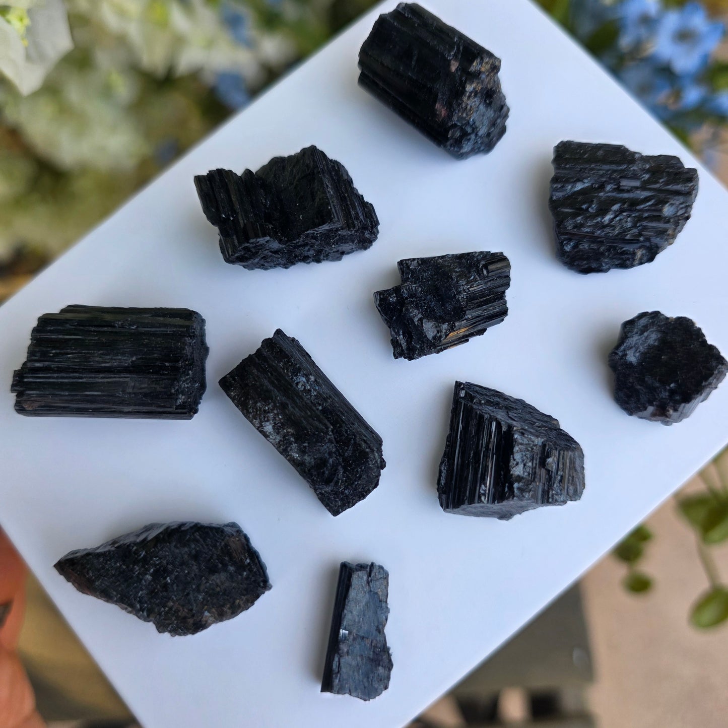 Wholesale Black Tourmaline / Natural Schorl, Lot of 10 Small Pieces, 72 g Total