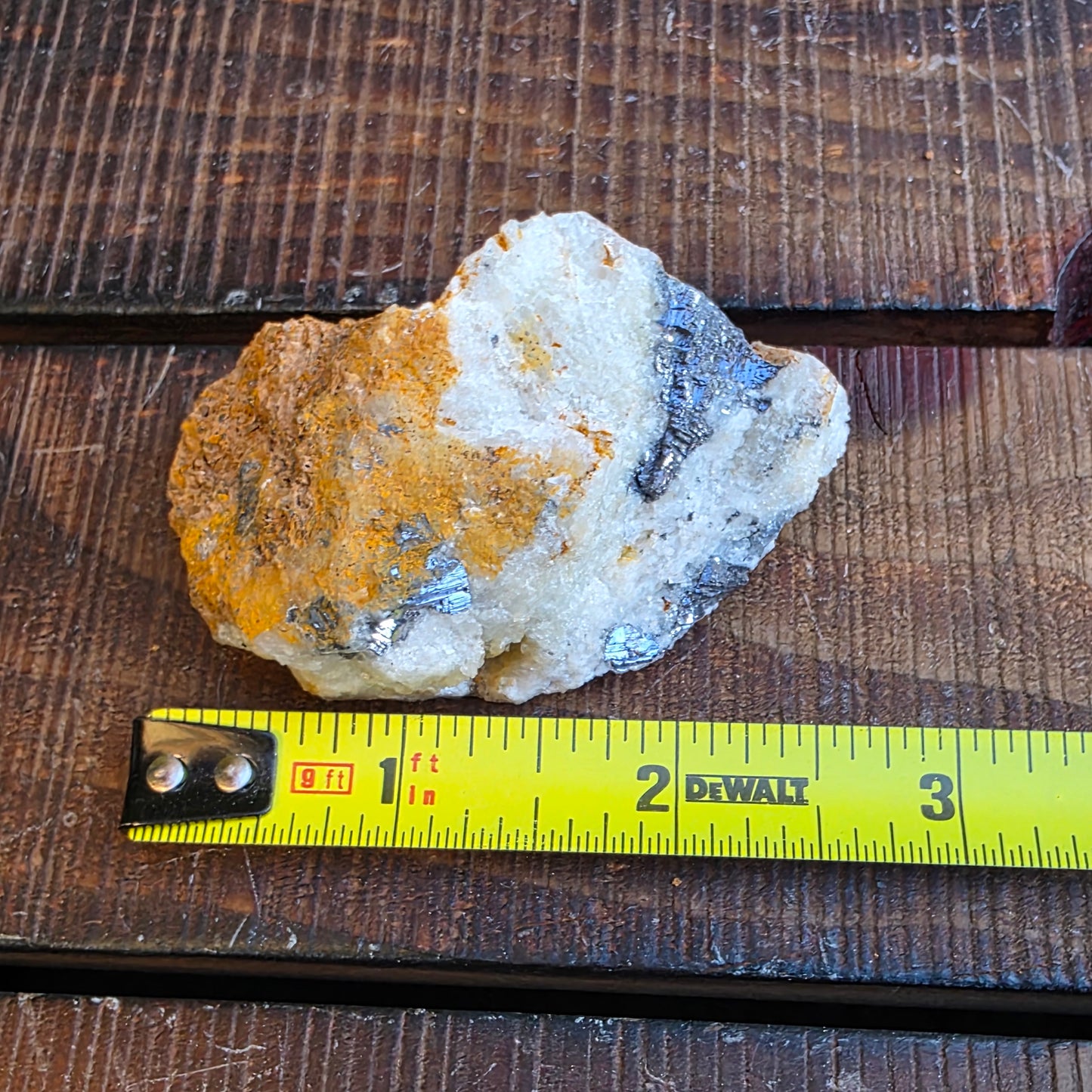 Galena on Quartz Matrix Rock Mineral Specimen from Morocco Raw Shiny Stone