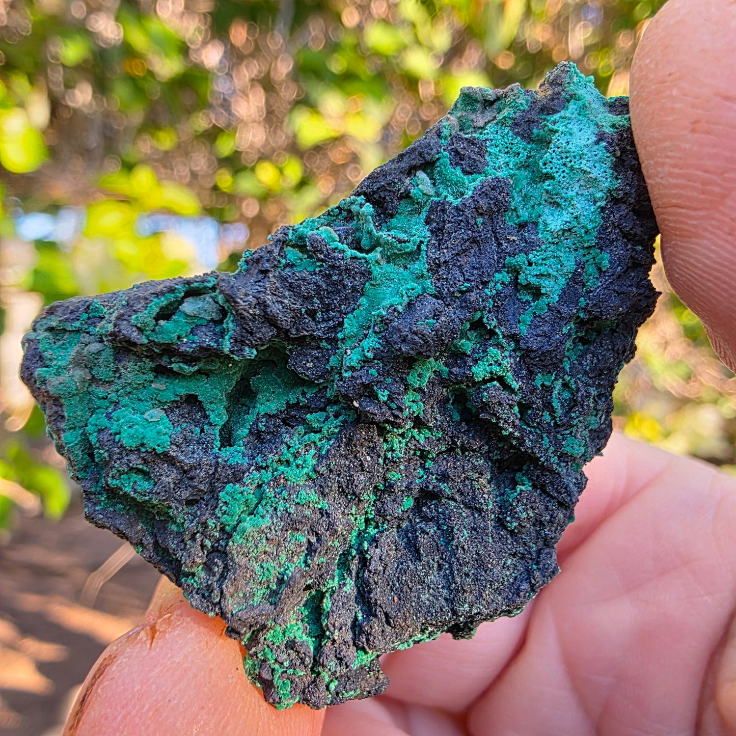 Copper Carbonate Mineral Specimen, Green Copper Ore Rock, Planet Mine, Arizona