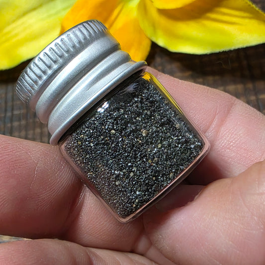 Magnetic Black Sand! Mini Glass Jar Full of Natural Black Magnetic Sand, Small Fun Geology Gift