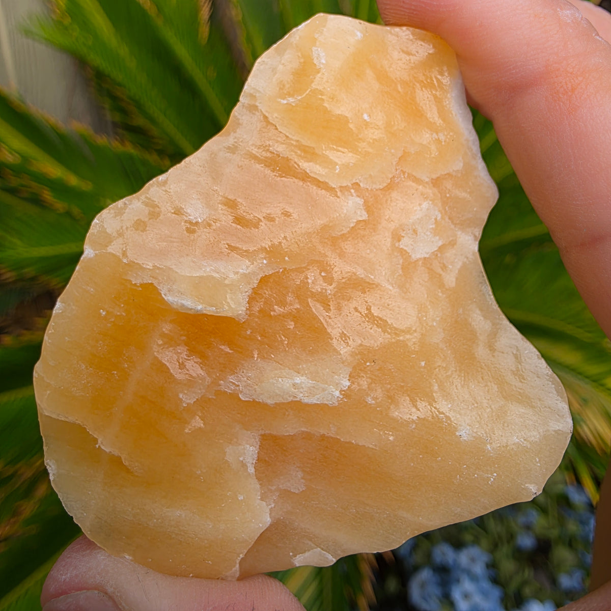 Orange Calcite Rough Crystal Mineral Specimen | 104.84 g