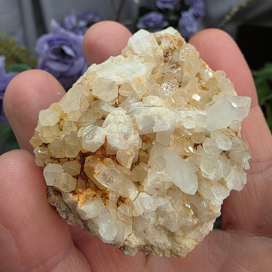 Arkansas Quartz Crystal Cluster: Raw Mineral Specimen, Hand Mined (63.81 grams)