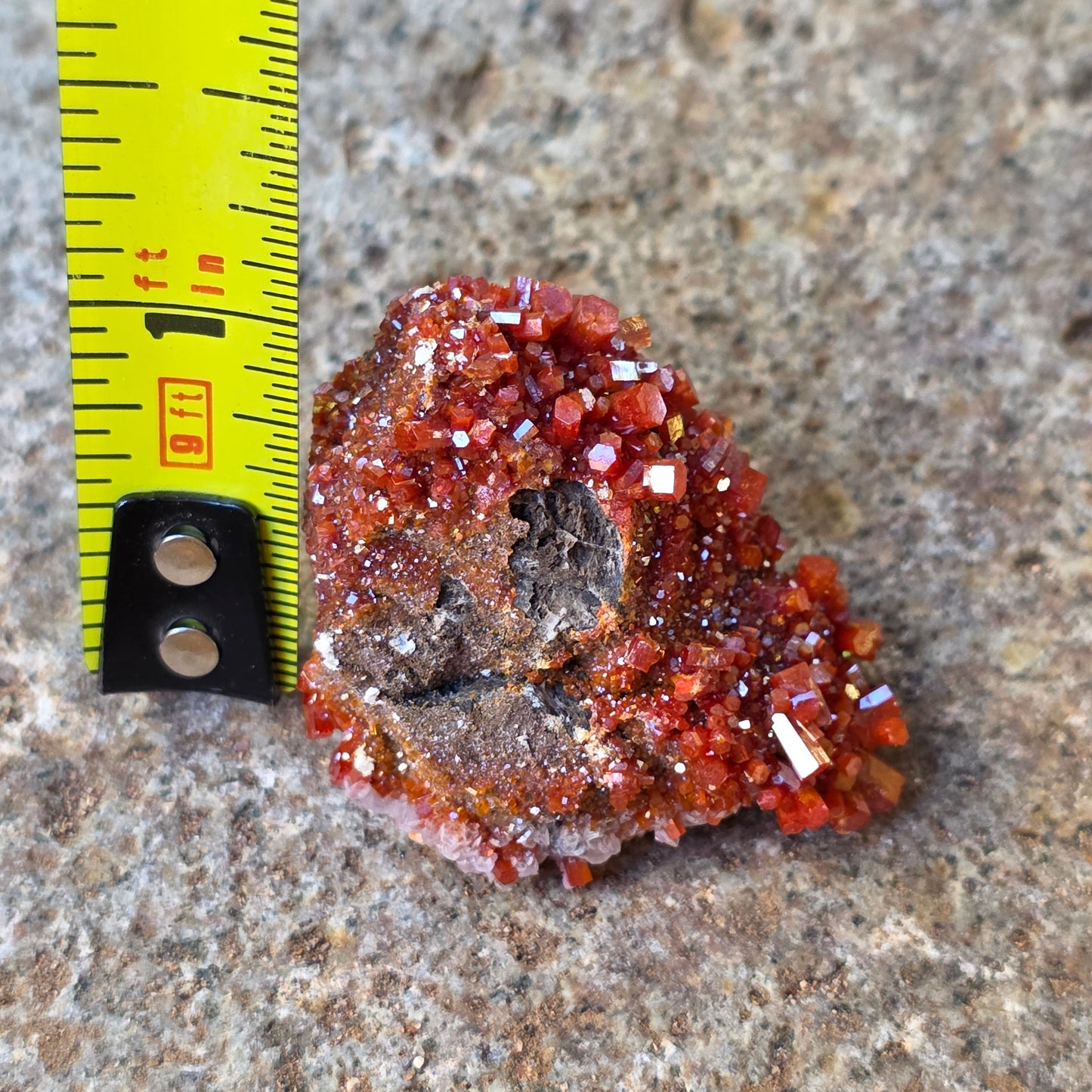Arizona Vanadinite Rock | Red Crystals | La Paz County | Arizona | Raw Stone