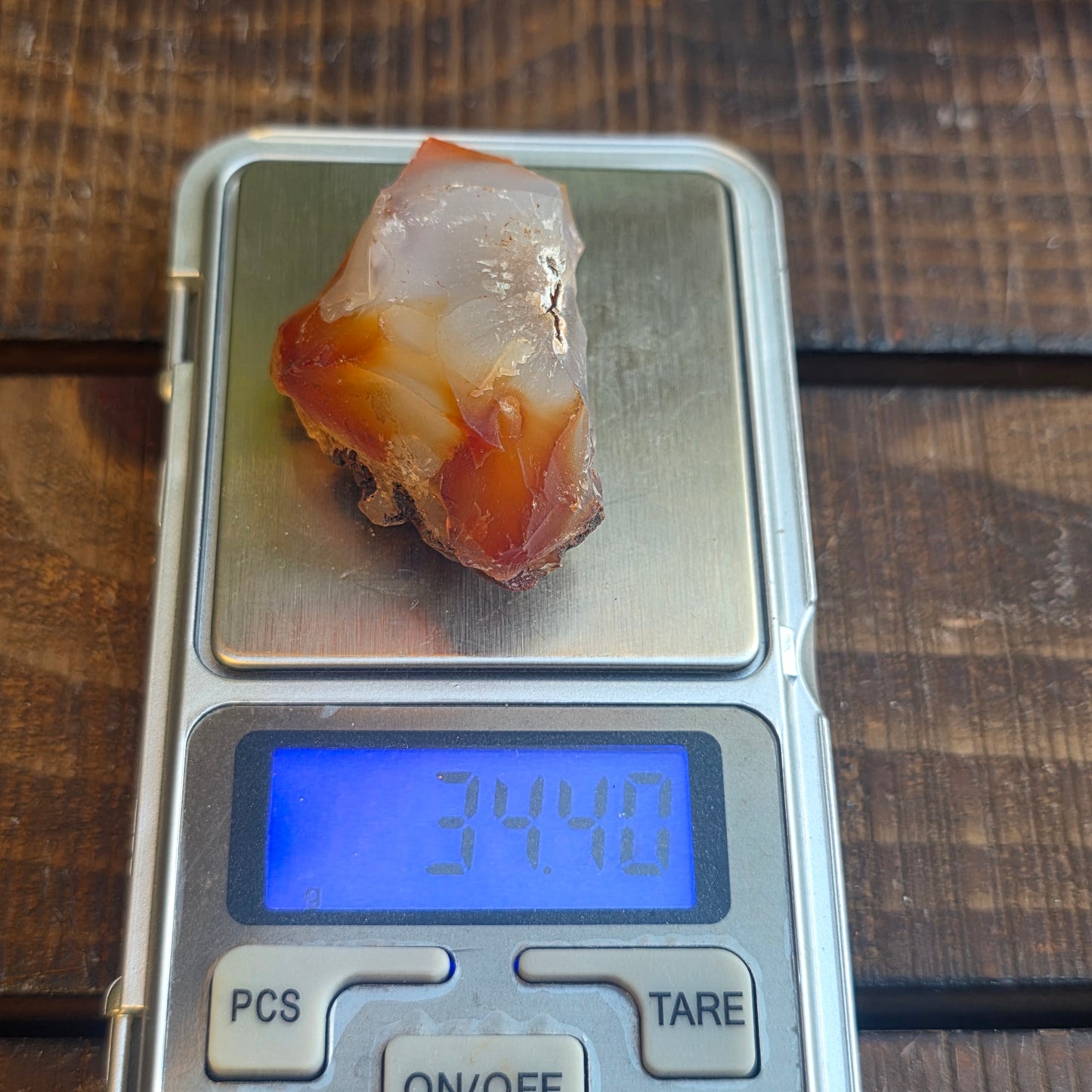 Carnelian Chalcedony Rock Specimen, Raw Natural Mineral