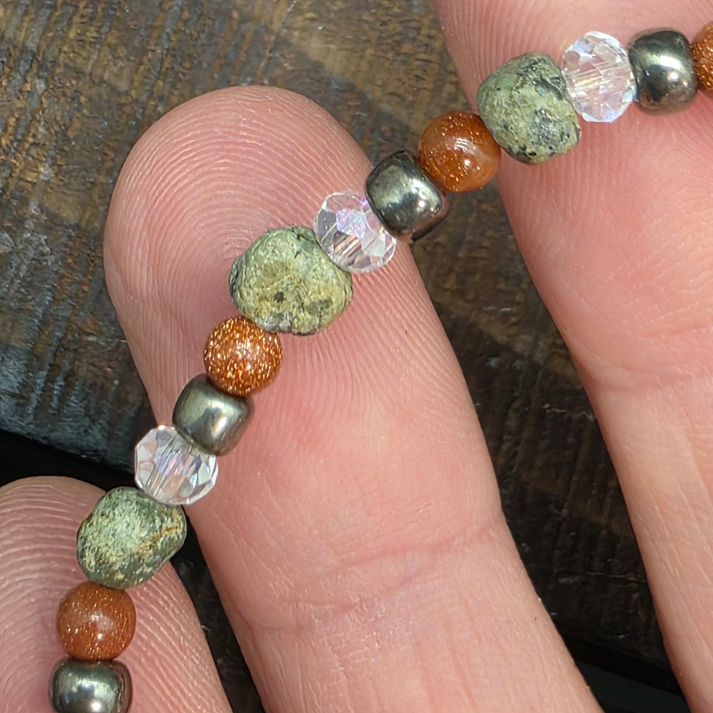 Rock Nerd Statement Beaded Bracelet | Stretch Fit | Amethyst Jewelry