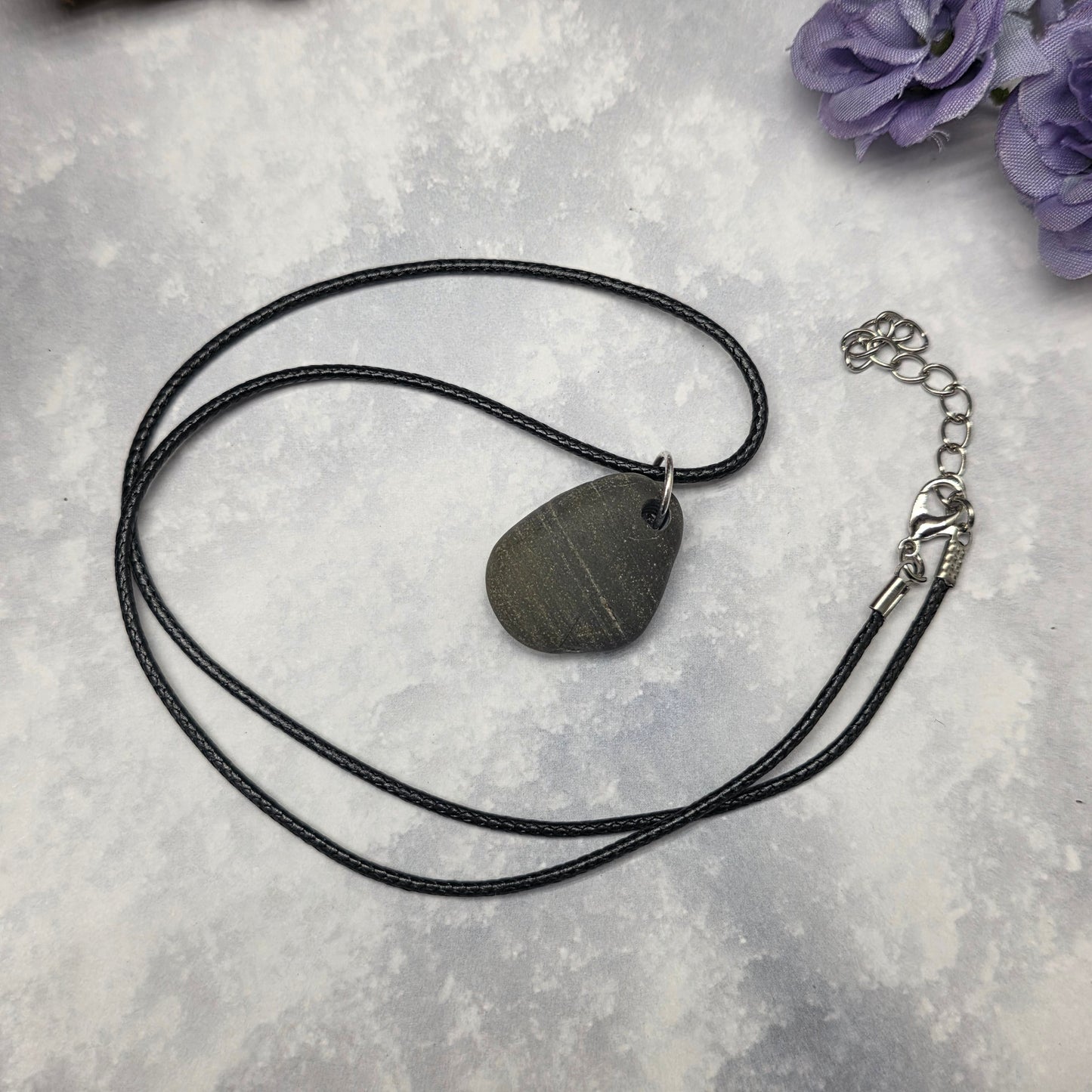 Natural Sedimentary Rock Necklace | Handmade River Stone Pendant | Adventure Jewelry for Nature Lovers