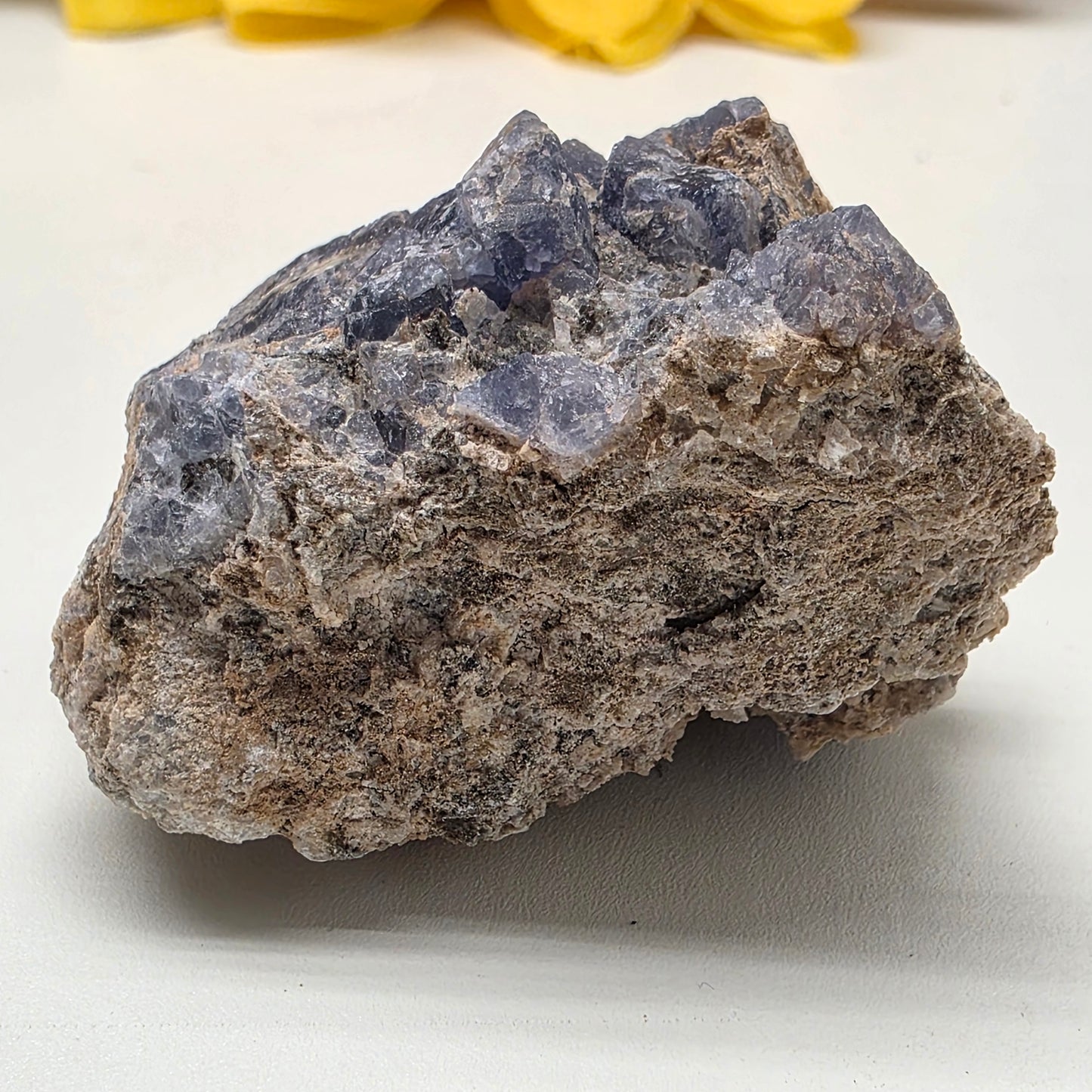 Blue Fluorite Rock Specimen: Raw Fluorescent Crystal from Arizona