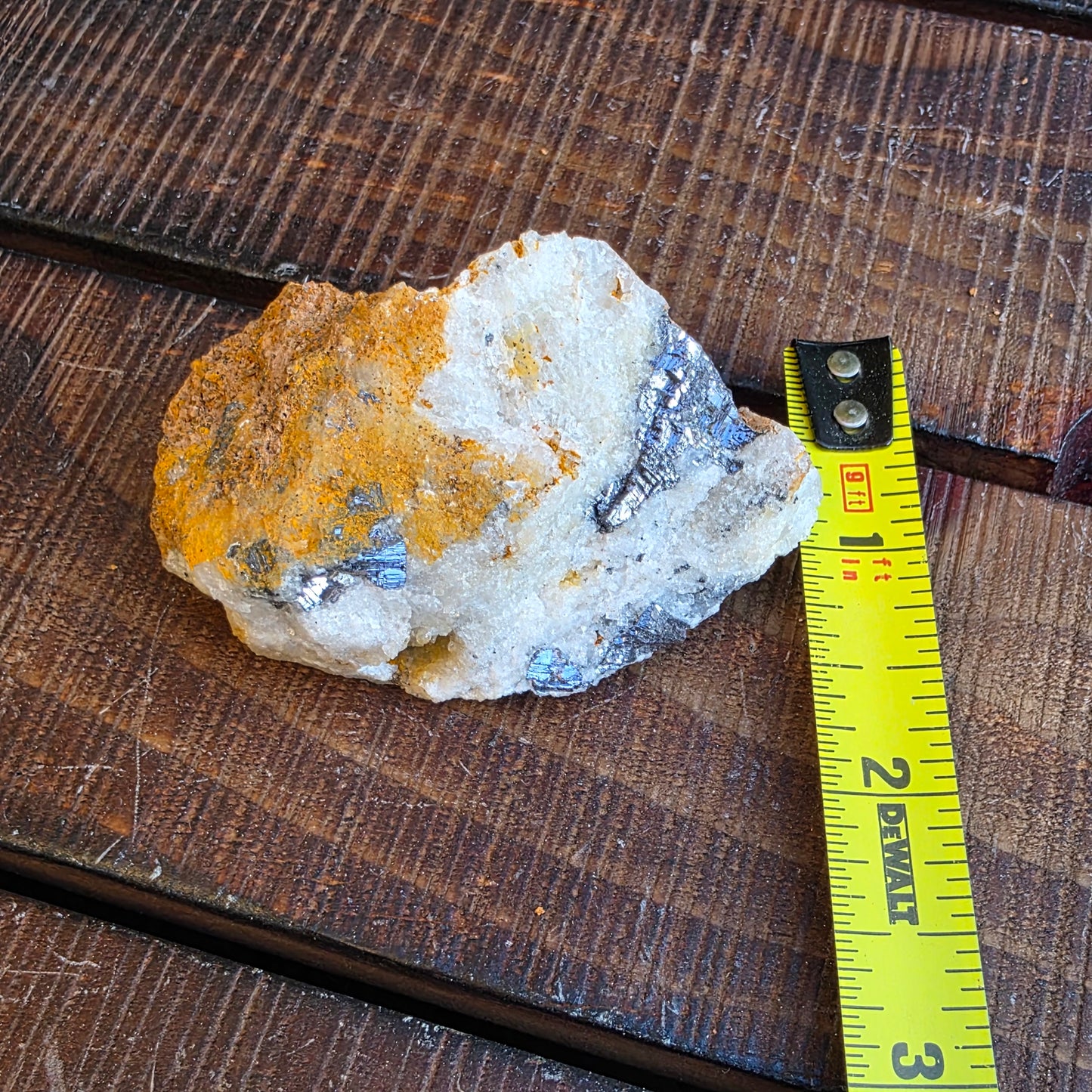 Galena on Quartz Matrix Rock Mineral Specimen from Morocco Raw Shiny Stone