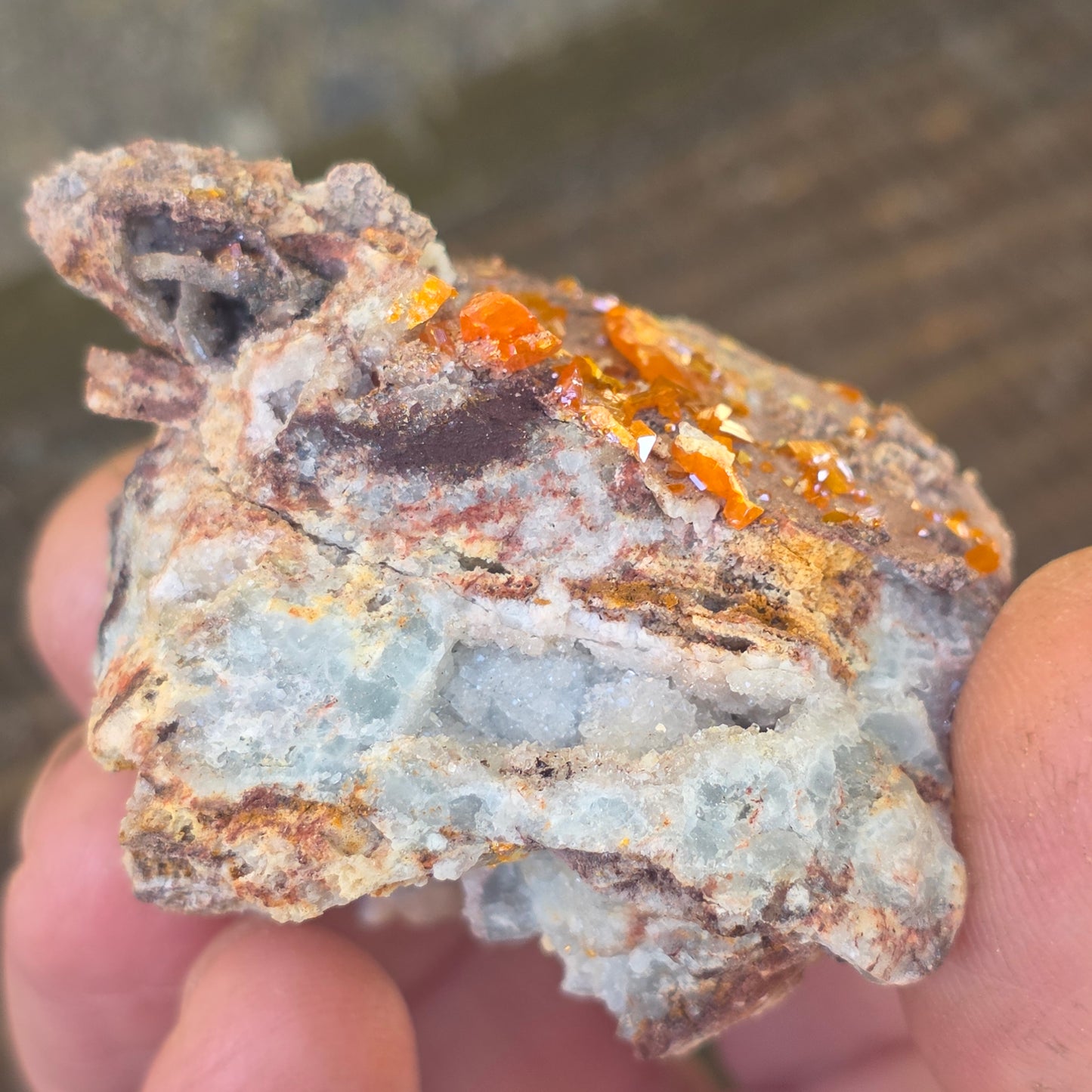 Arizona Wulfenite Fluorite Specimen | Fluorescent Minerals, Red Cloud Mine Natural Stone