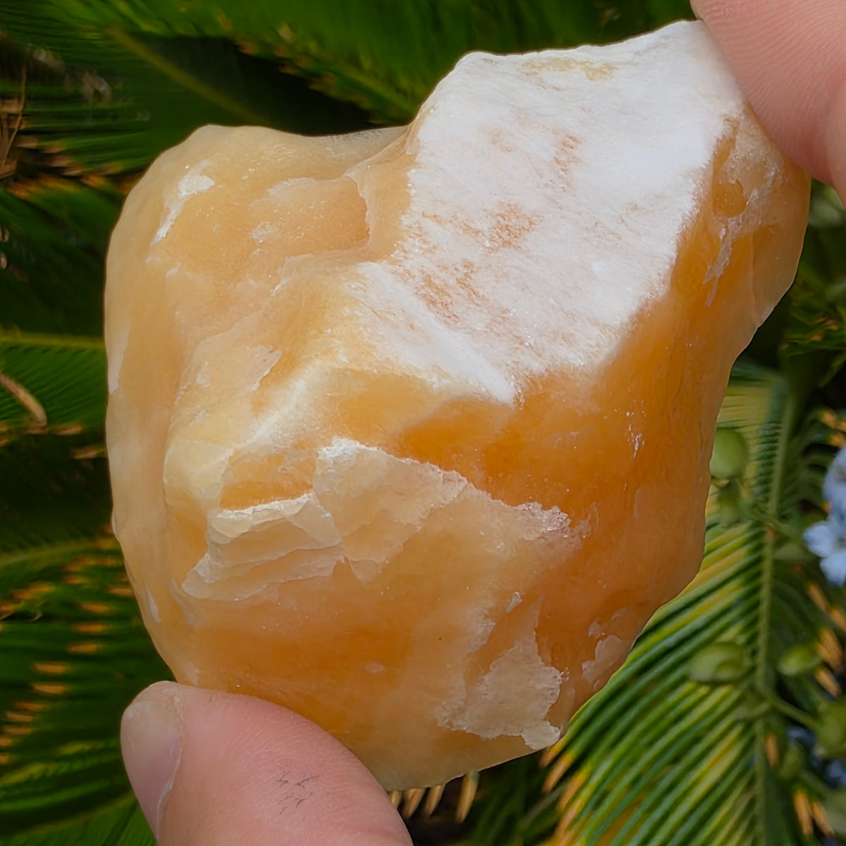 Orange Calcite Rough Crystal Mineral Specimen | 104.84 g