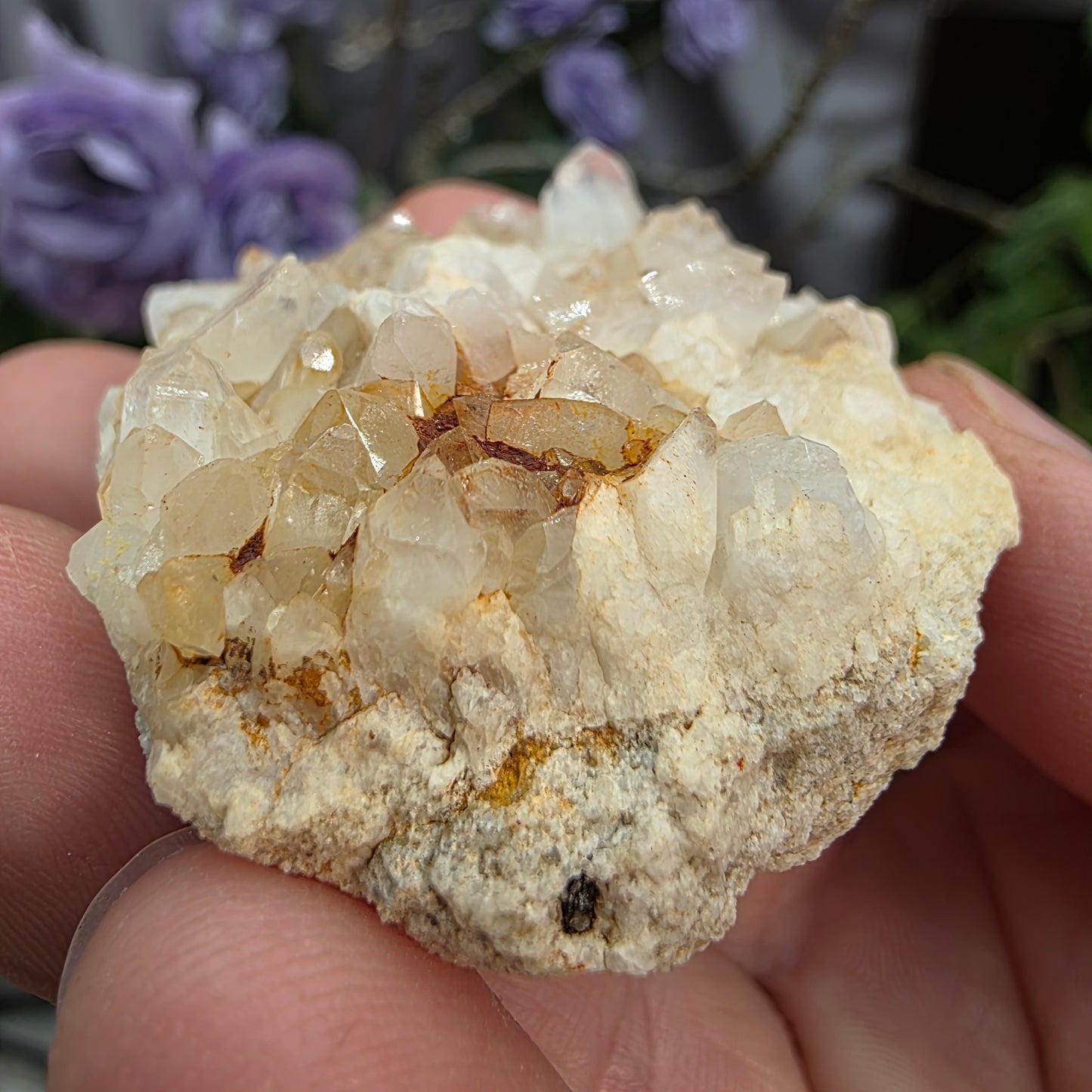 Arkansas Quartz Crystal Cluster: Raw Mineral Specimen, Hand Mined (63.81 grams)