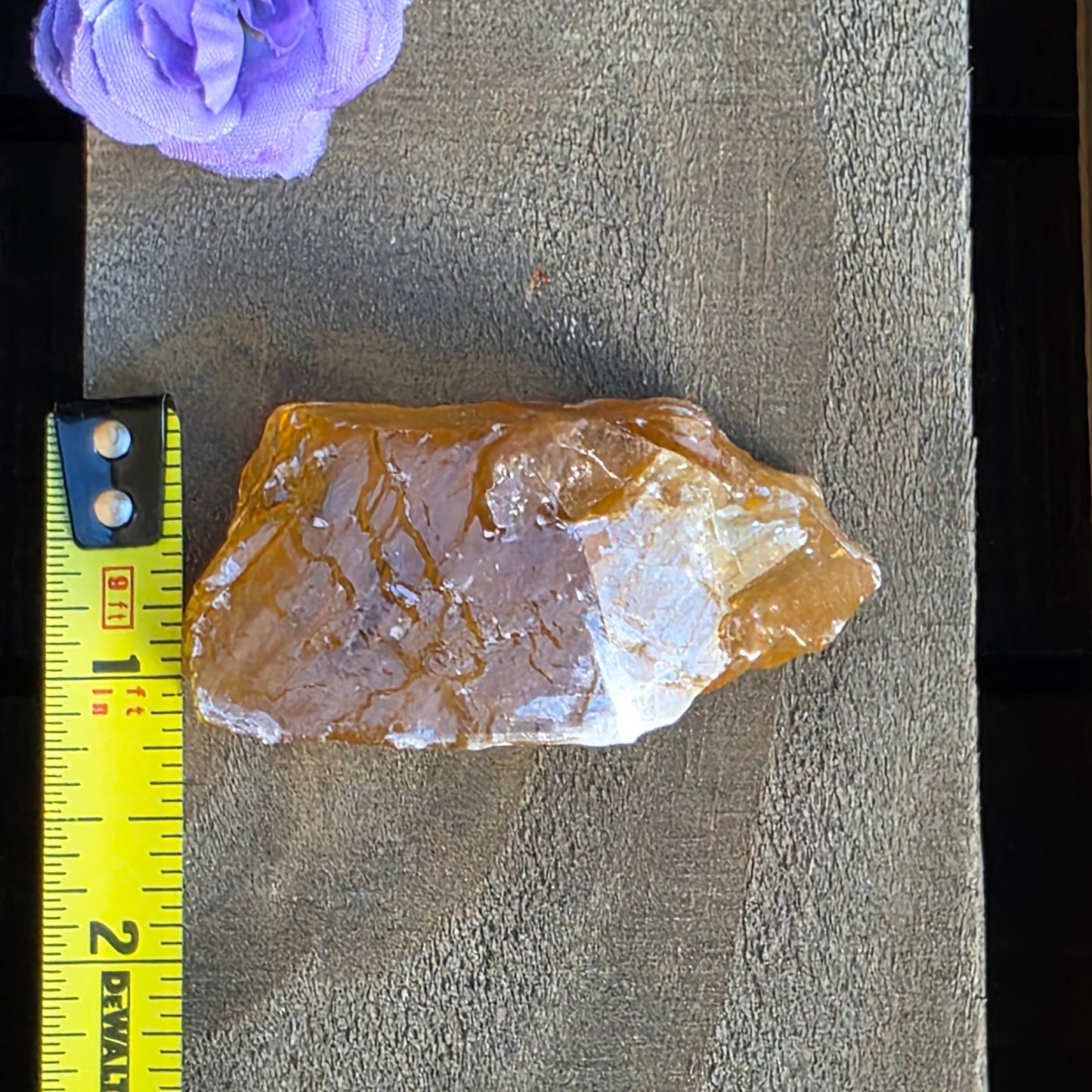 Honey Calcite Rock Specimen | Natural Crystal Mineral | 65.68 g