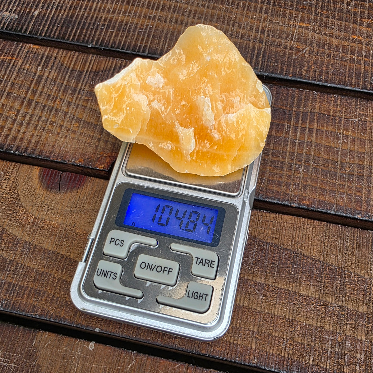 Orange Calcite Rough Crystal Mineral Specimen | 104.84 g