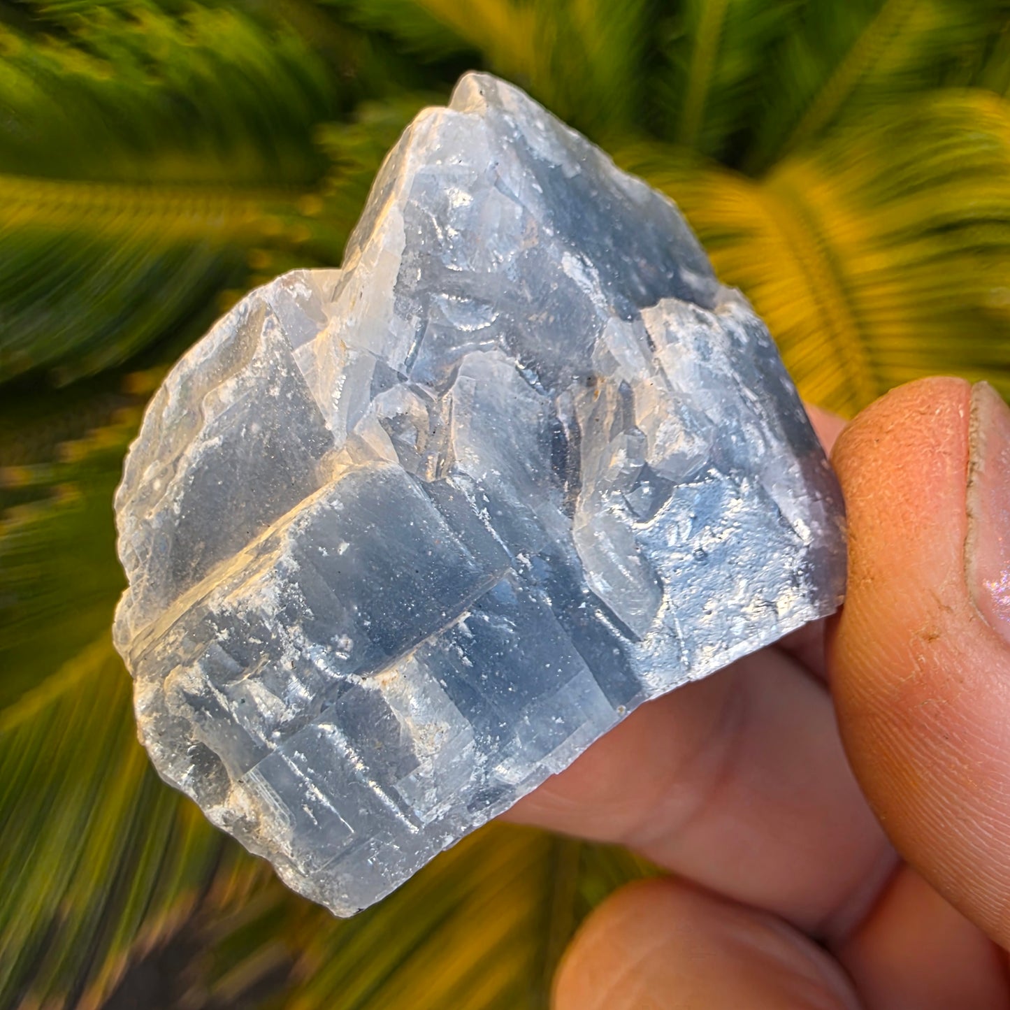 Blue Calcite Rock Specimen | Natural Crystal Mineral | 44.26 g