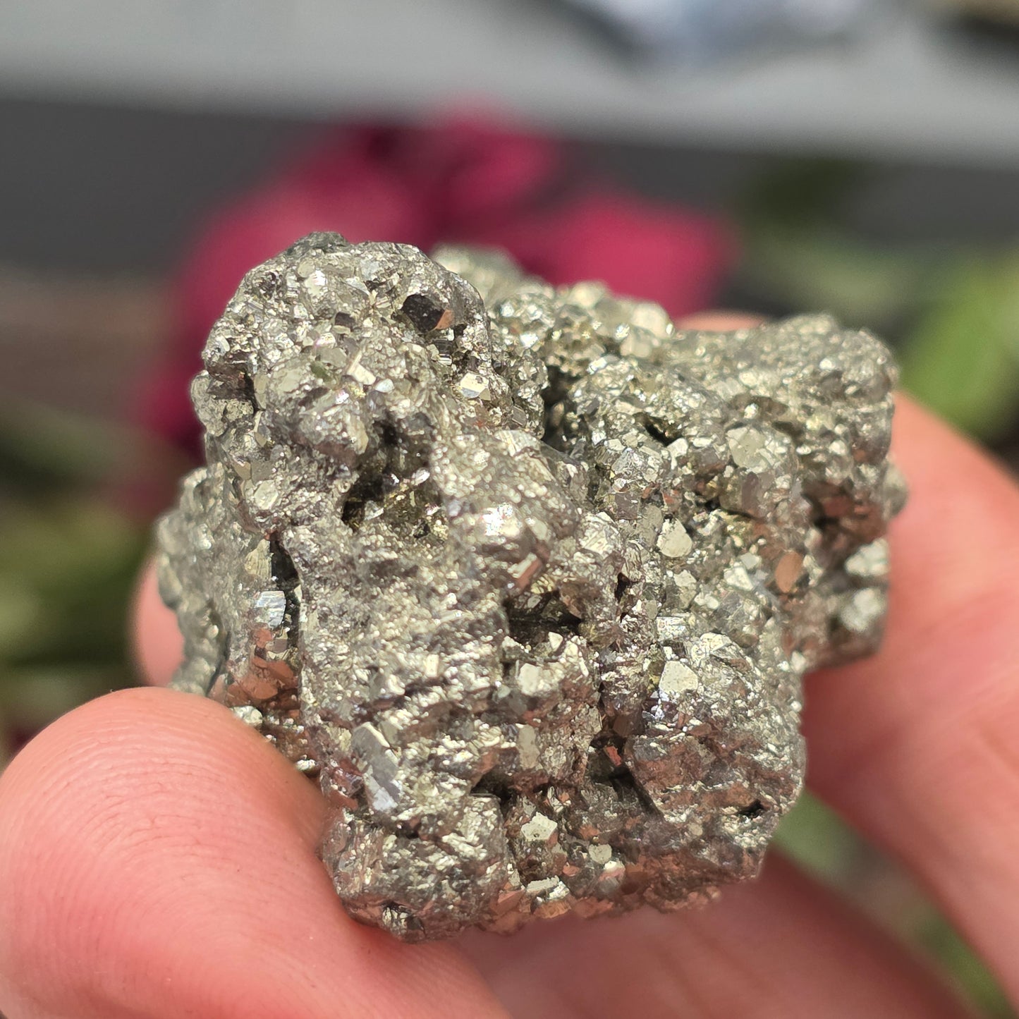 Pyrite Cluster Rock Specimen | Raw Natural Crystal Mineral | Fool's Gold | 67.92 g