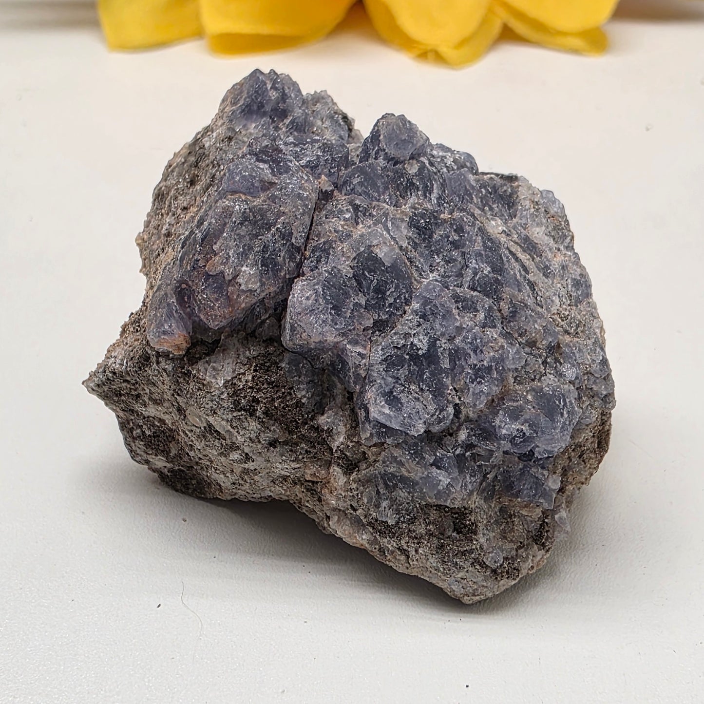 Blue Fluorite Rock Specimen: Raw Fluorescent Crystal from Arizona