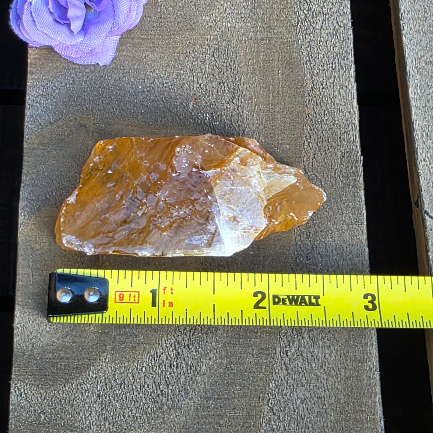 Honey Calcite Rock Specimen | Natural Crystal Mineral | 65.68 g