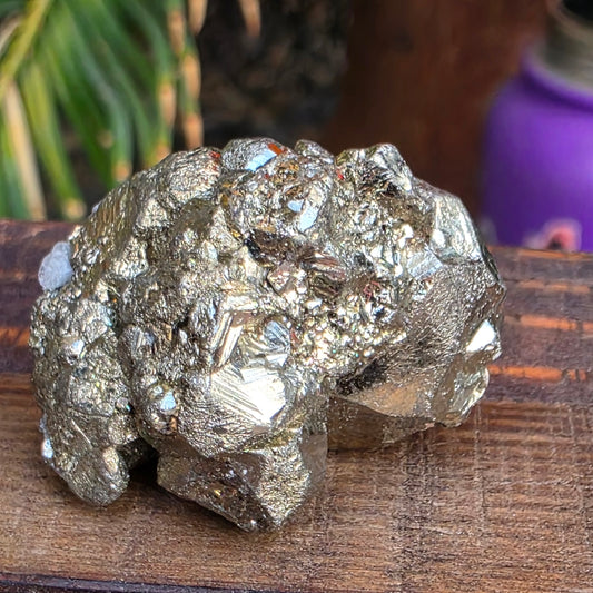 Pyrite Cluster Rock Specimen | Raw Natural Crystal Mineral | Fool's Gold | 25.41 g