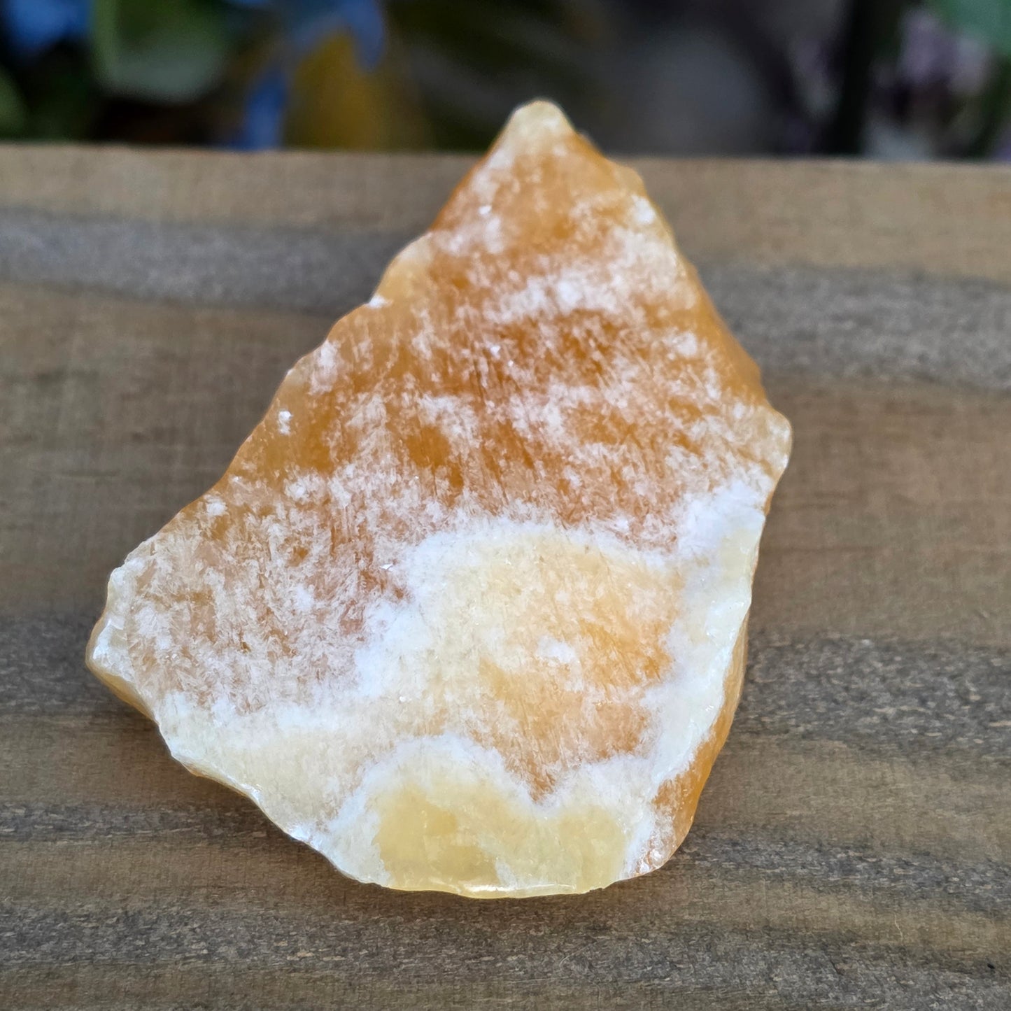 Orange Calcite Rock Specimen | Natural Crystal Mineral | 64.66 g