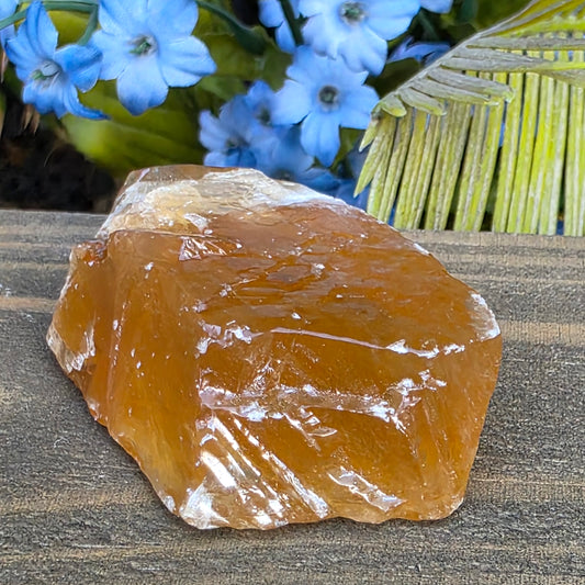 Honey Calcite Rock Specimen | Natural Crystal Mineral | 65.68 g