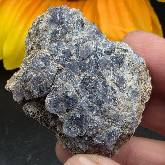 Blue Fluorite Rock Specimen: Raw Fluorescent Crystal from Arizona